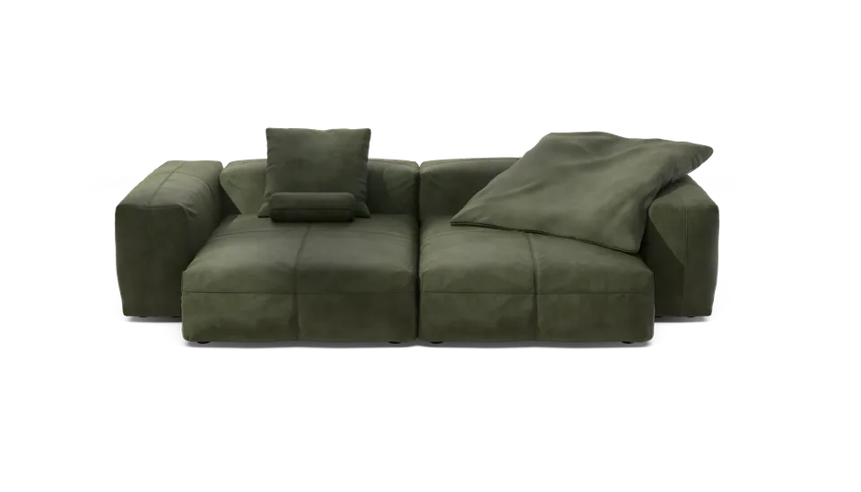 vetsak Sofa Set 02 XL divano pelle oliva 3,5 posti