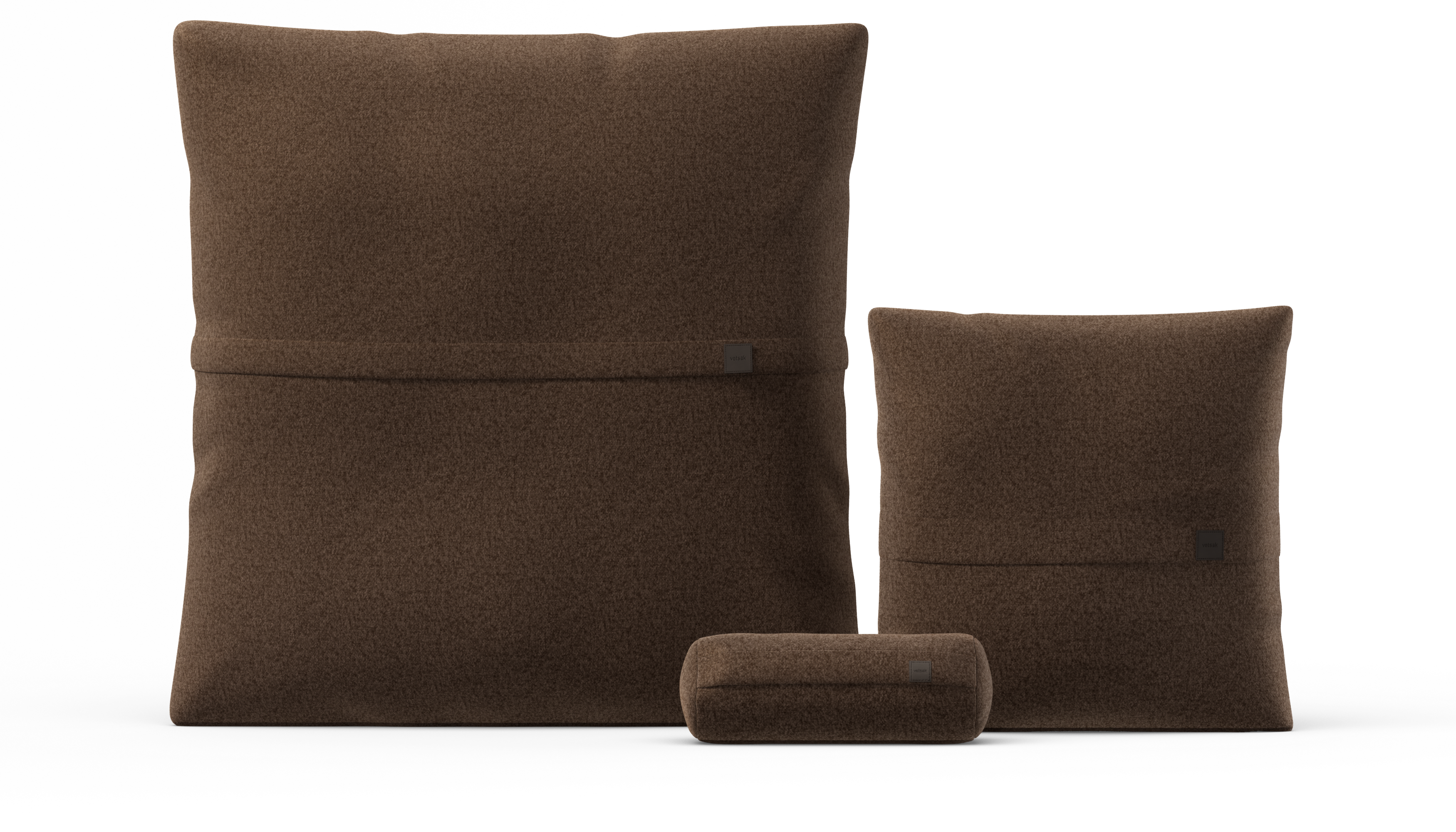 vetsak Pillow Set 2 set cuscini Pebble Umber sfoderabile