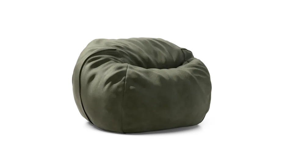 vetsak Cover Beanbag Large fodera pelle oliva