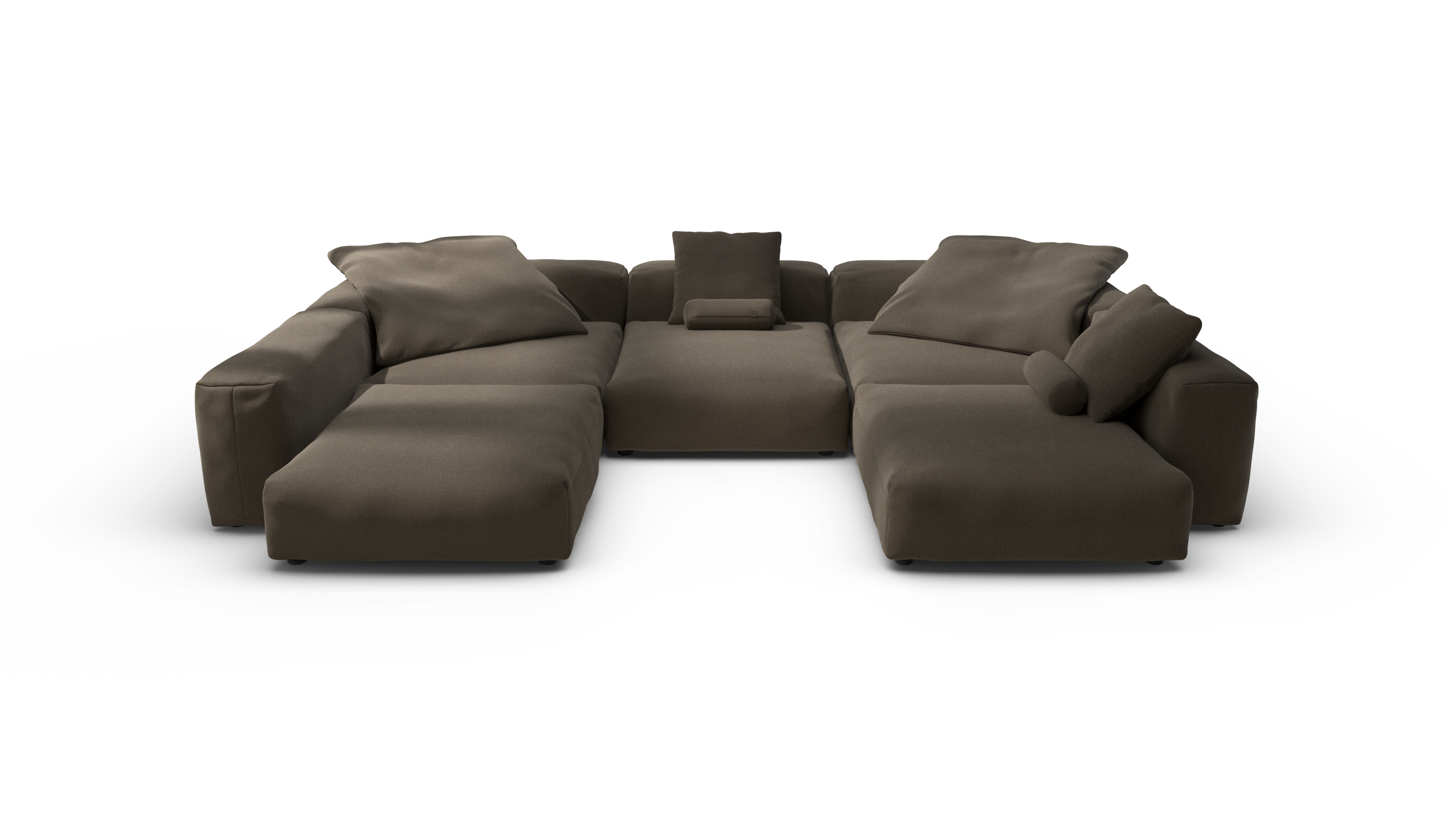 vetsak Sofa Set 06 divano modulare breeze marrone 6,5 posti