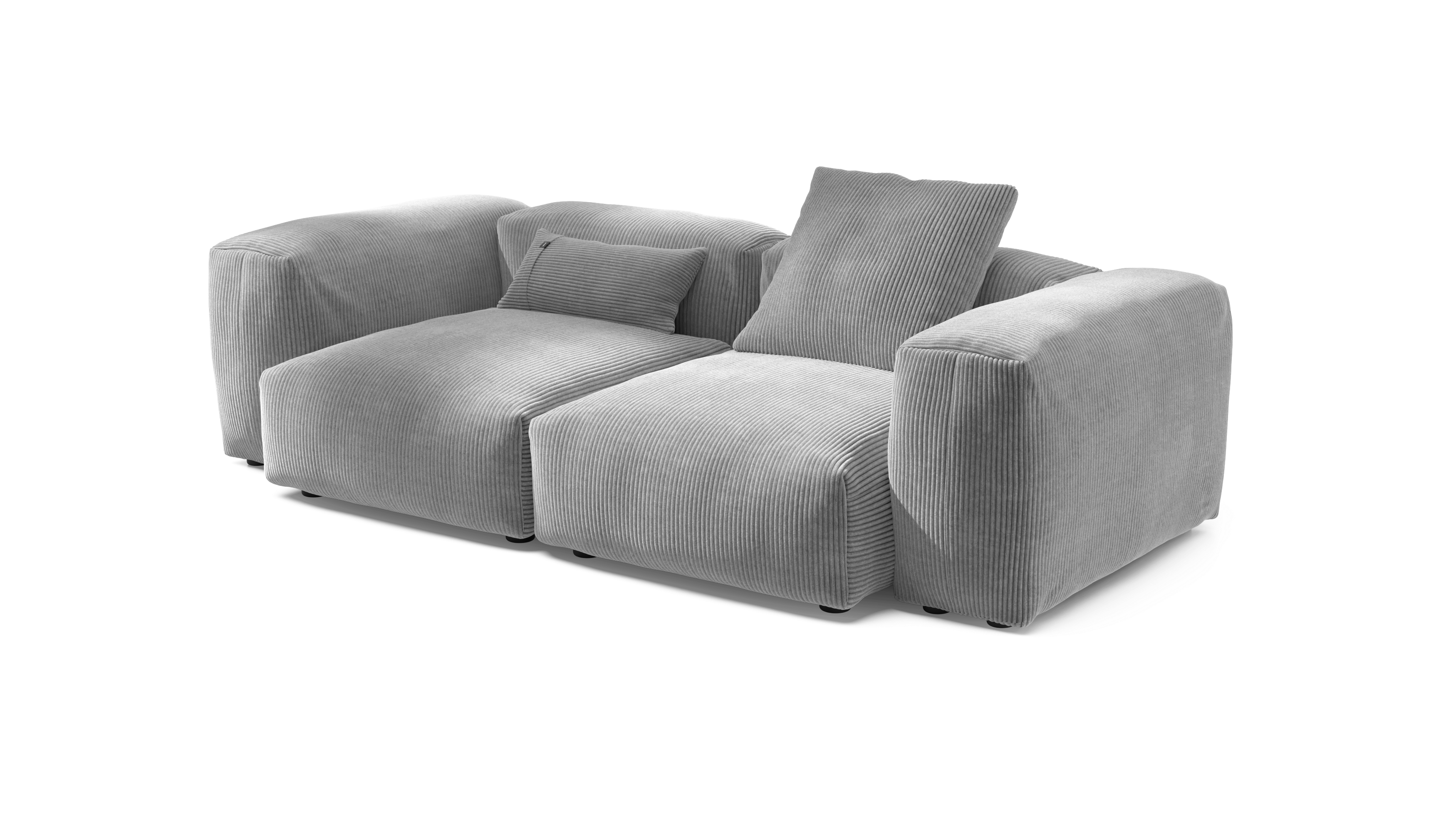 vetsak Sofa Set 02 M divano modulare velluto grigio 230x115