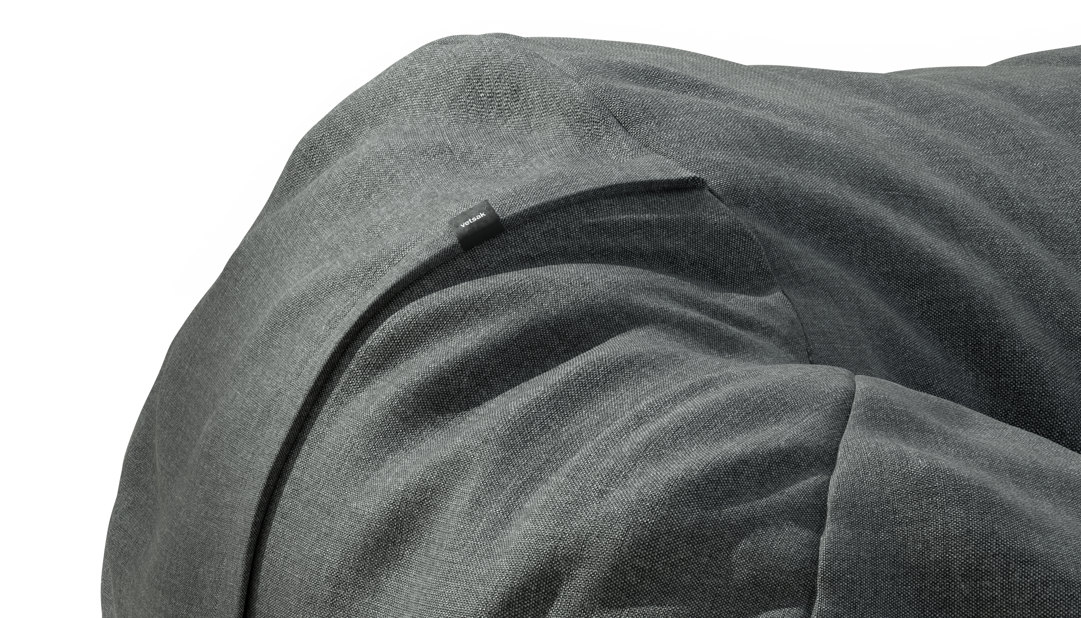 vetsak Beanbag L pouf grigio scuro pique da esterno ampio