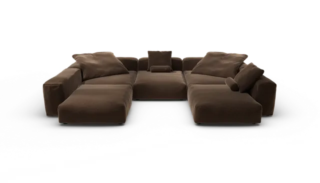 vetsak Sofa Set 06 divano angolare Umber 6,5 posti