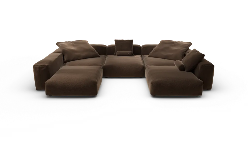 vetsak Sofa Set 06 divano angolare Umber 6,5 posti