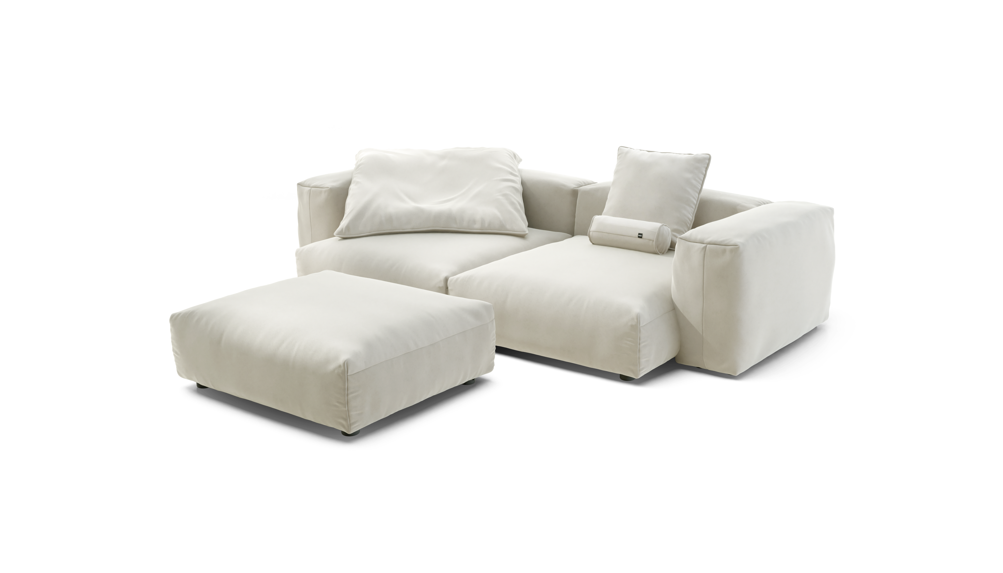 vetsak Sofa Set 03 divano angolare perla in tessuto suave