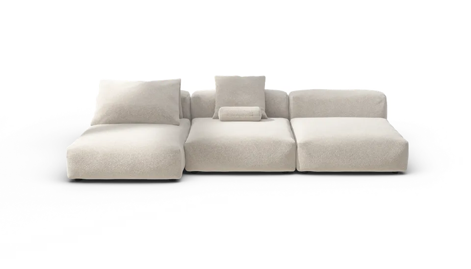 vetsak Set 04 divano modulare crema Nub 5 posti