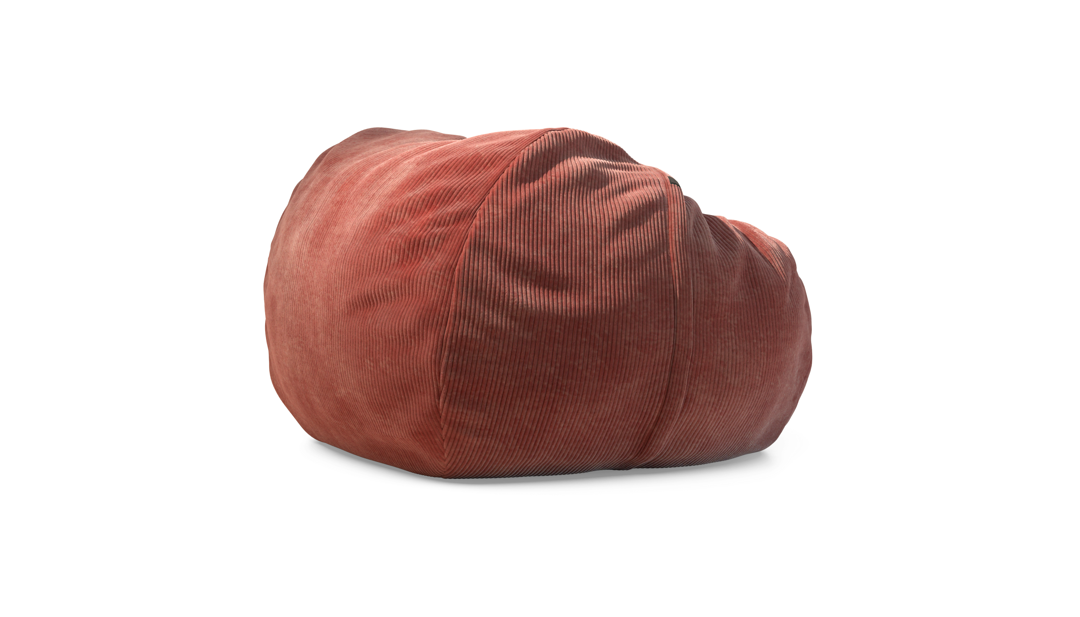 vetsak Beanbag Large pouf Cord Velour Brick sfoderabile