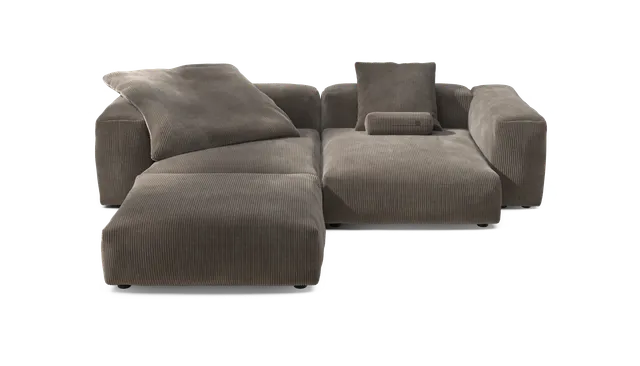 vetsak Set 03 divano modulare mocha velluto 3,5 posti