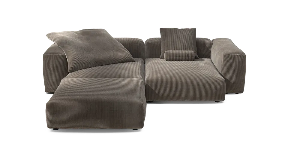 vetsak Set 03 divano modulare mocha velluto 3,5 posti