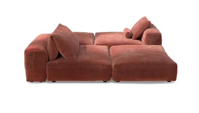 vetsak Sofa Set 08 divano mattone Cord Velour 210x241