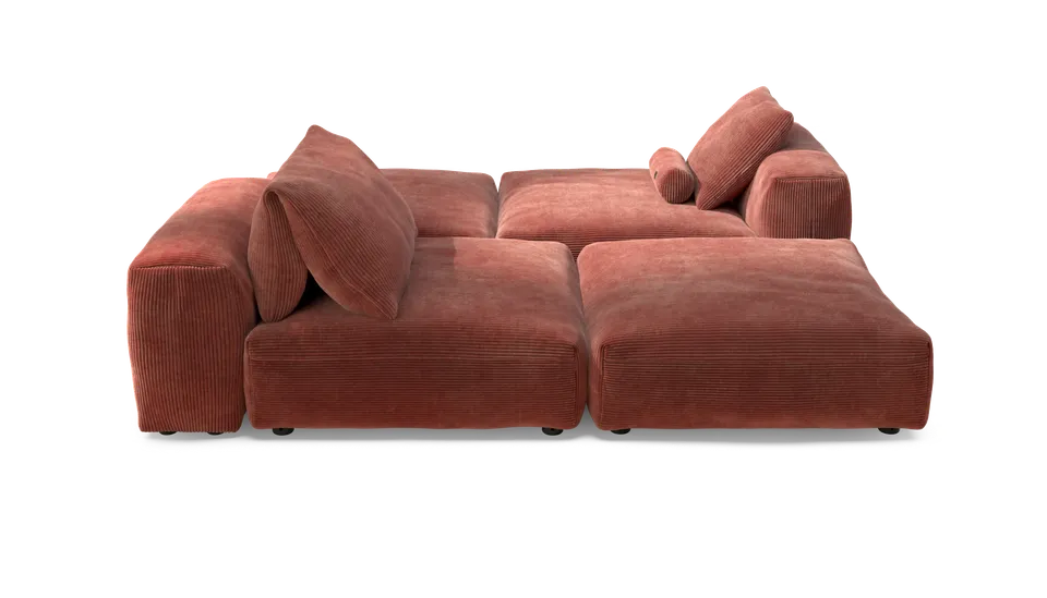 vetsak Sofa Set 08 divano mattone Cord Velour 210x241