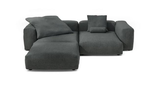 vetsak Sofa Set 03 divano angolare grigio scuro a L