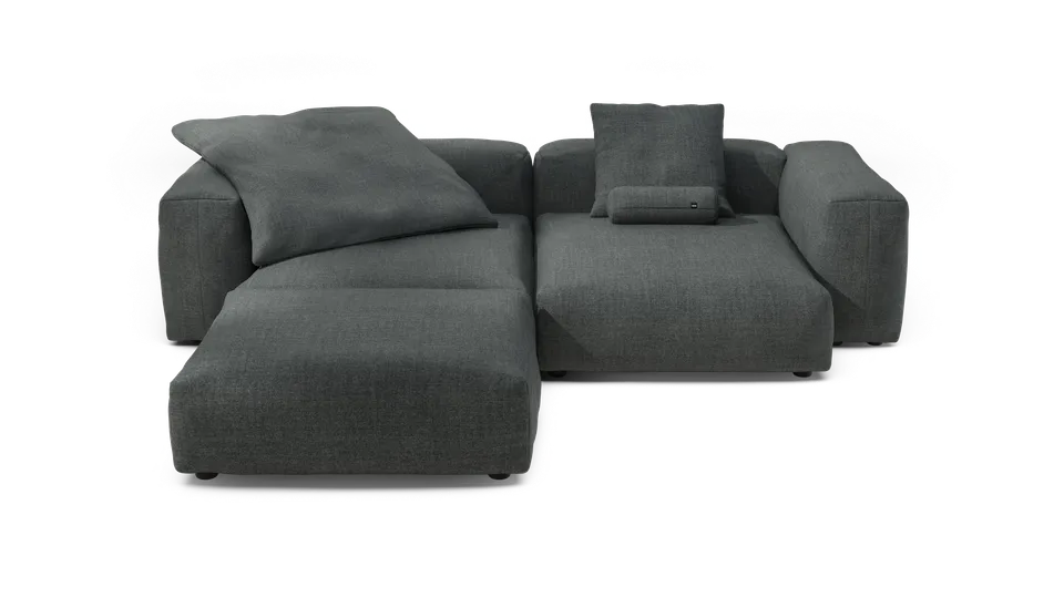 vetsak Sofa Set 03 divano angolare grigio scuro a L