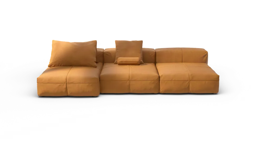 vetsak Sofa Set 04 divano 5 posti pelle marrone