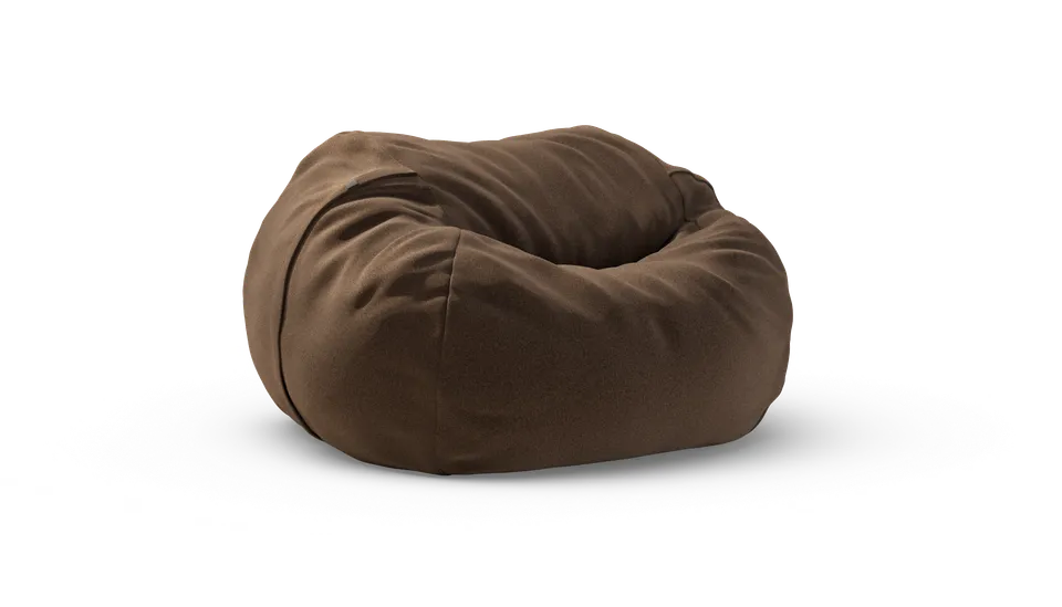 vetsak Beanbag Large pouf marrone tessuto pebble sagomato