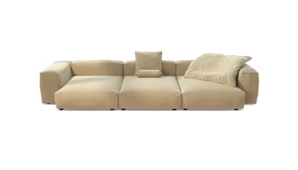 vetsak Sofa Set 05 divano angolare 5 posti crema suave