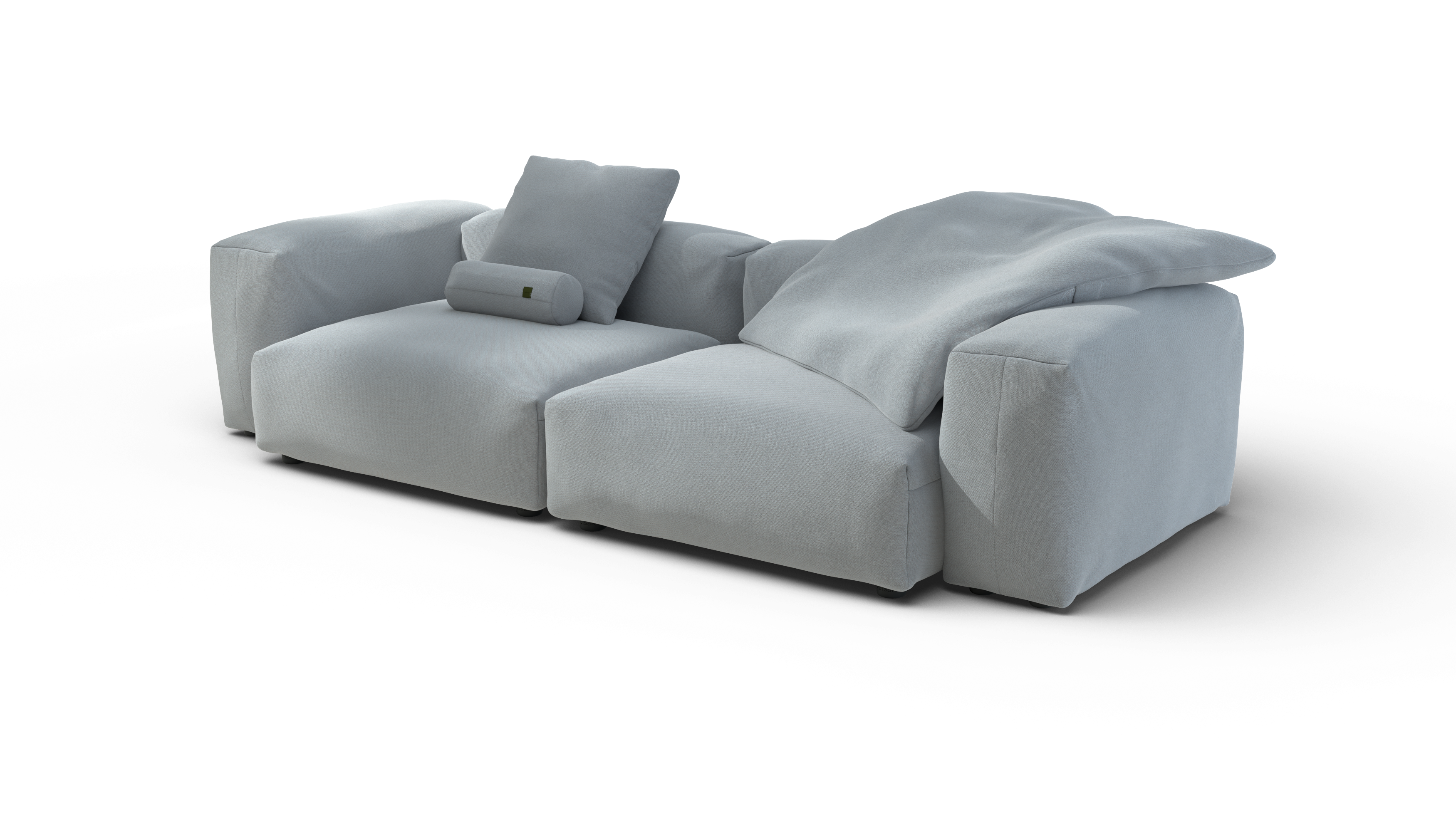 vetsak Sofa Set 02 Large divano modulare Pique turchese 4 posti