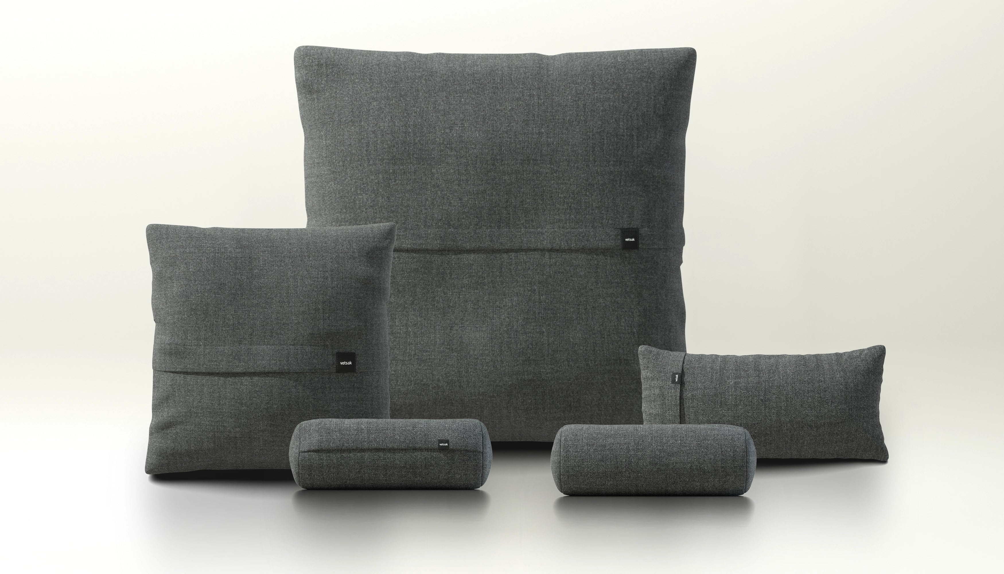 vetsak Pillow Set 4 set cuscini Grigio Scuro Piqué