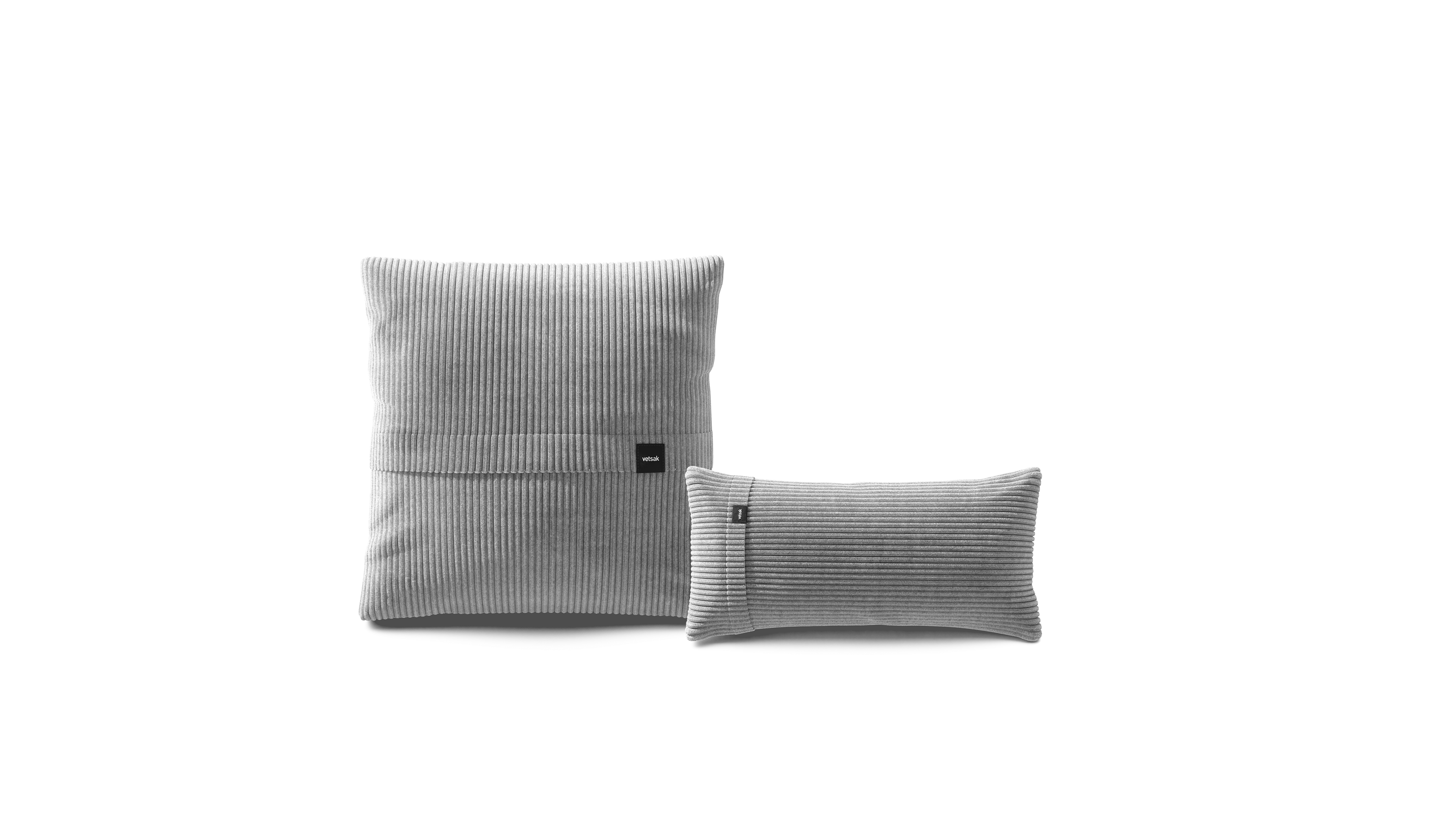 vetsak Pillow Set 1 set 2 cuscini velluto grigio chiaro