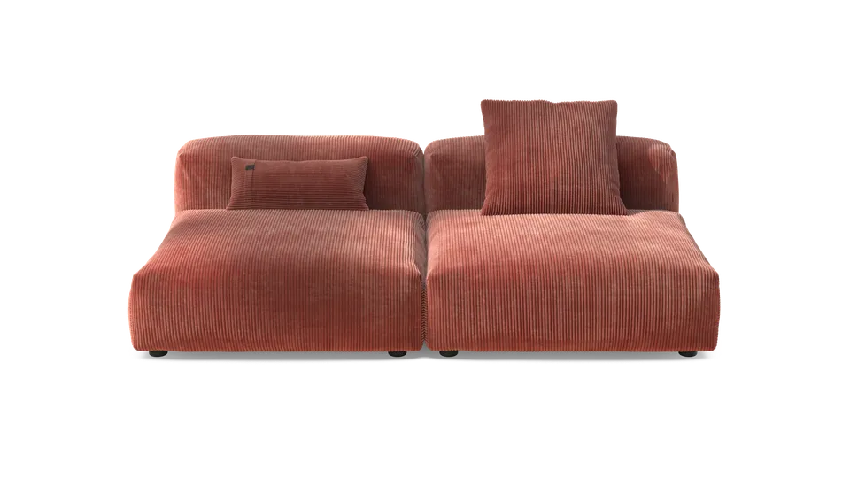 vetsak Set 01 Large divano modulare Brick Cord Velour 210x115