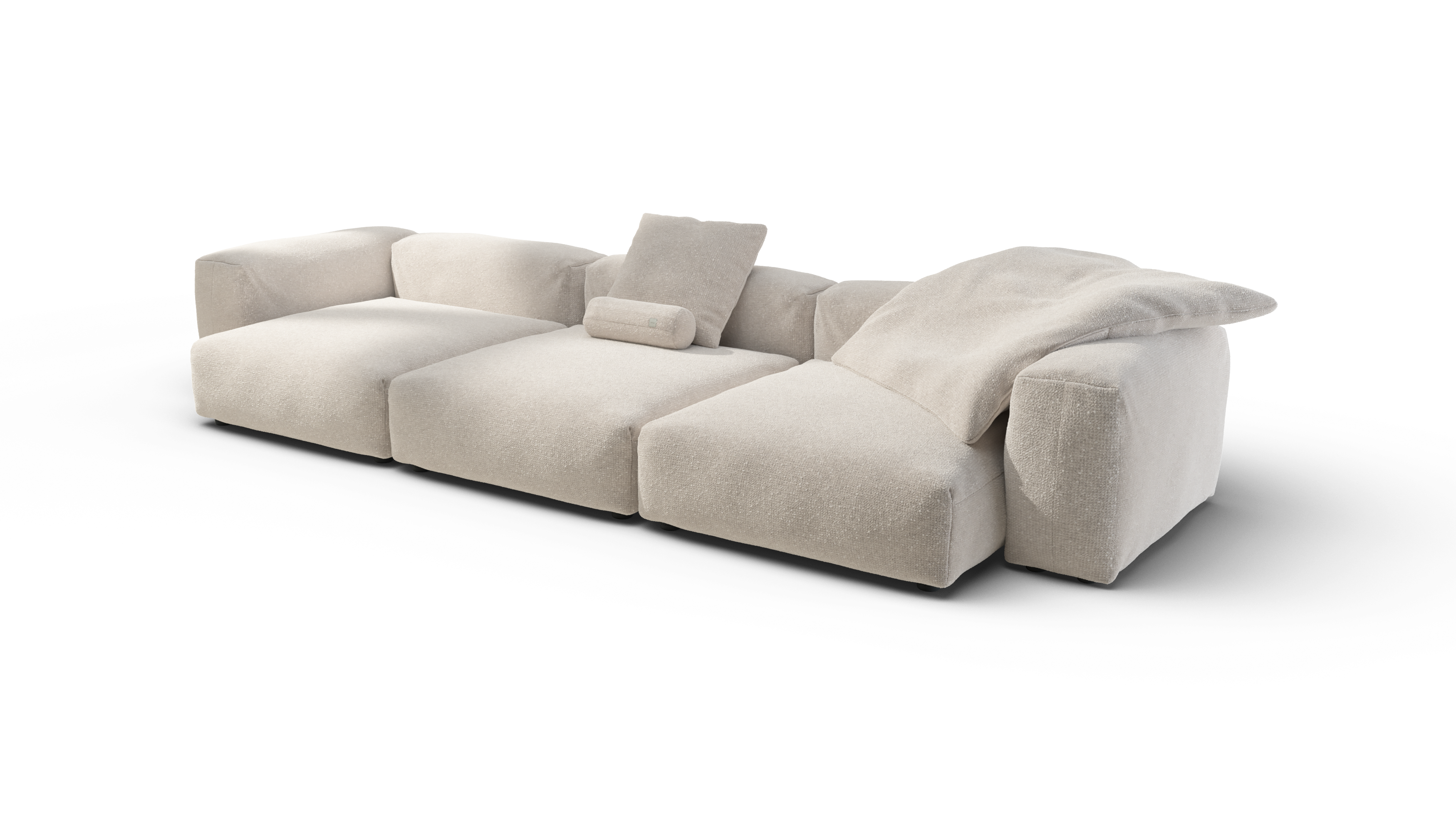 vetsak Sofa Set 05 divano componibile crema nub 377x136