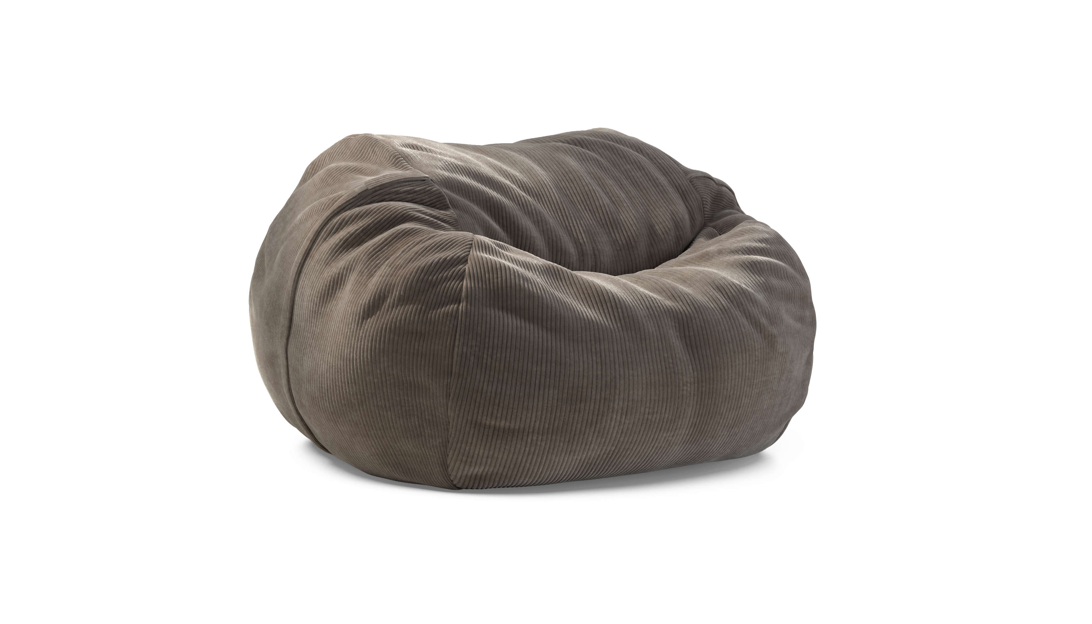 vetsak Pouf Large beanbag Cord Velour moka sfoderabile