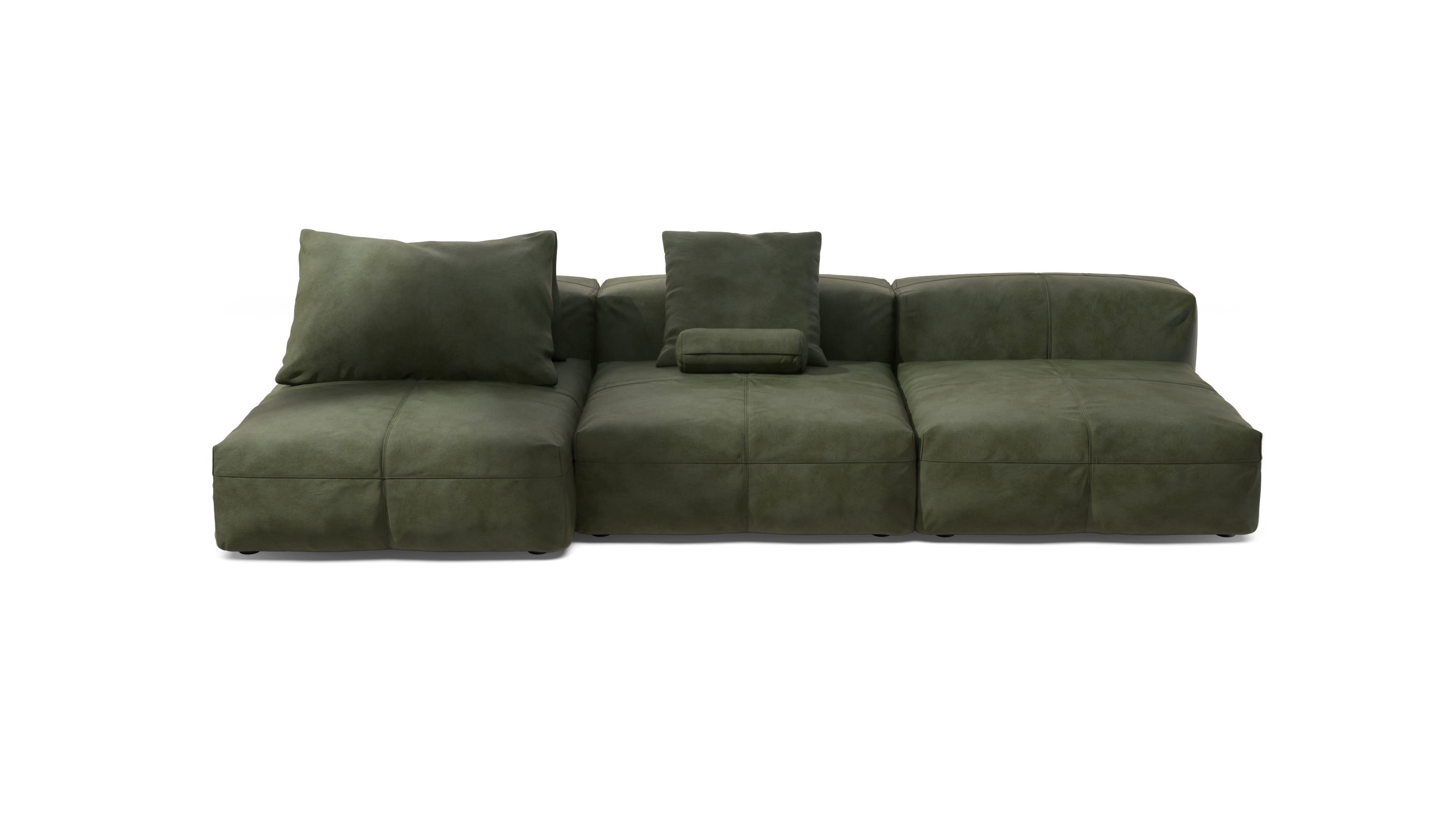 vetsak Sofa Set 04 divano modulare pelle oliva