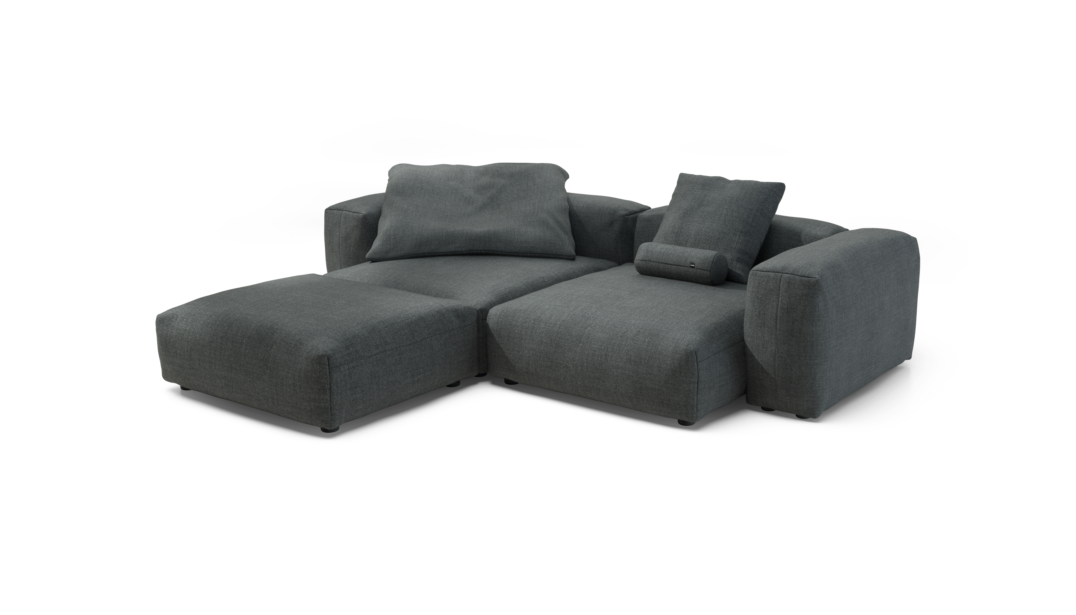 vetsak Sofa Set 03 divano angolare grigio scuro a L