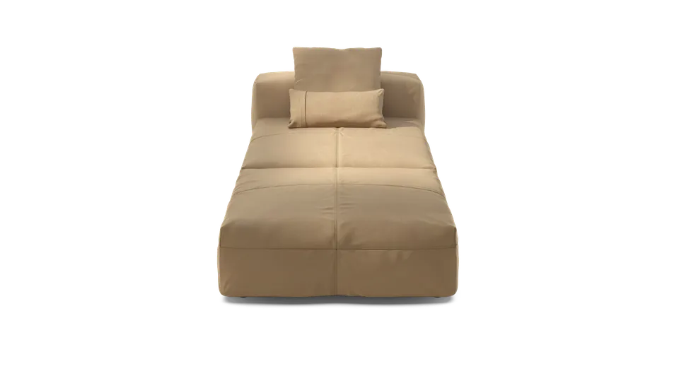vetsak Set 07 Sun Lounger divano pelle beige 2 posti