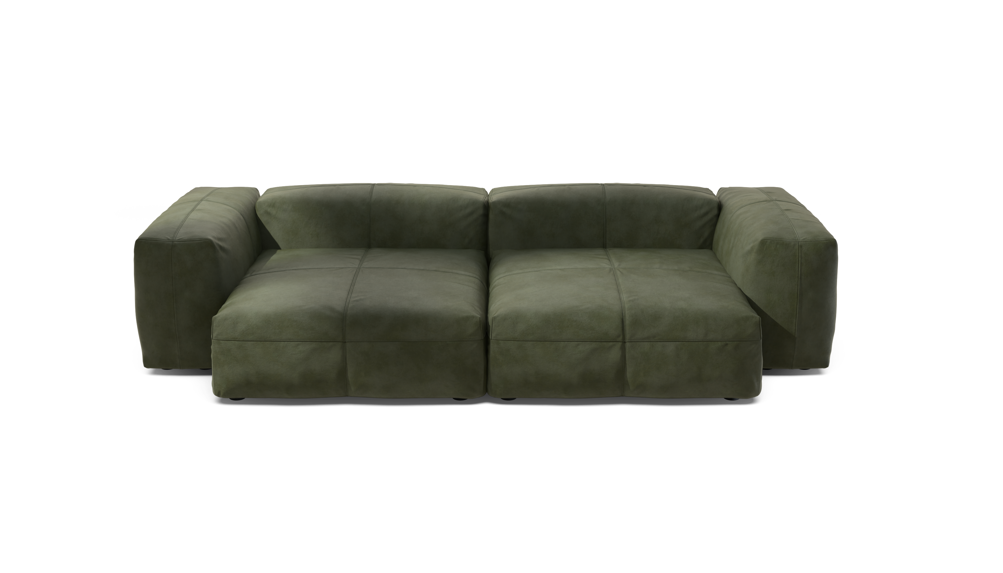 vetsak Sofa Set 02 XL divano pelle oliva 3,5 posti