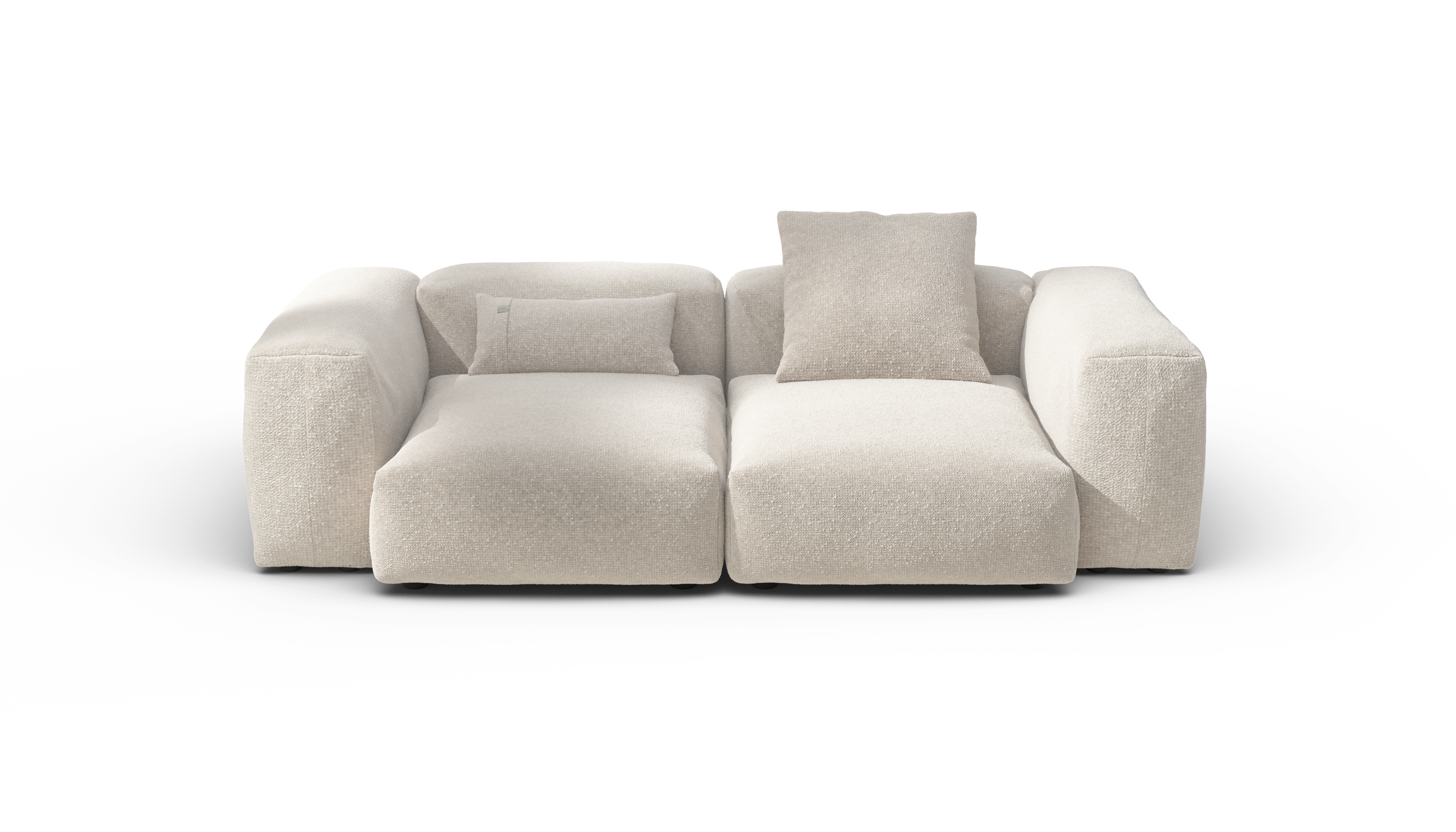 Vetsak Sofa Set 02 Medium divano crema tessuto nub