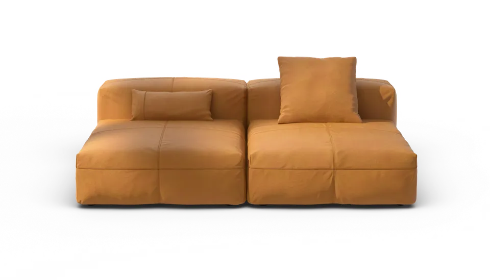 vetsak Sofa Set 01 Large divano modulare pelle marrone