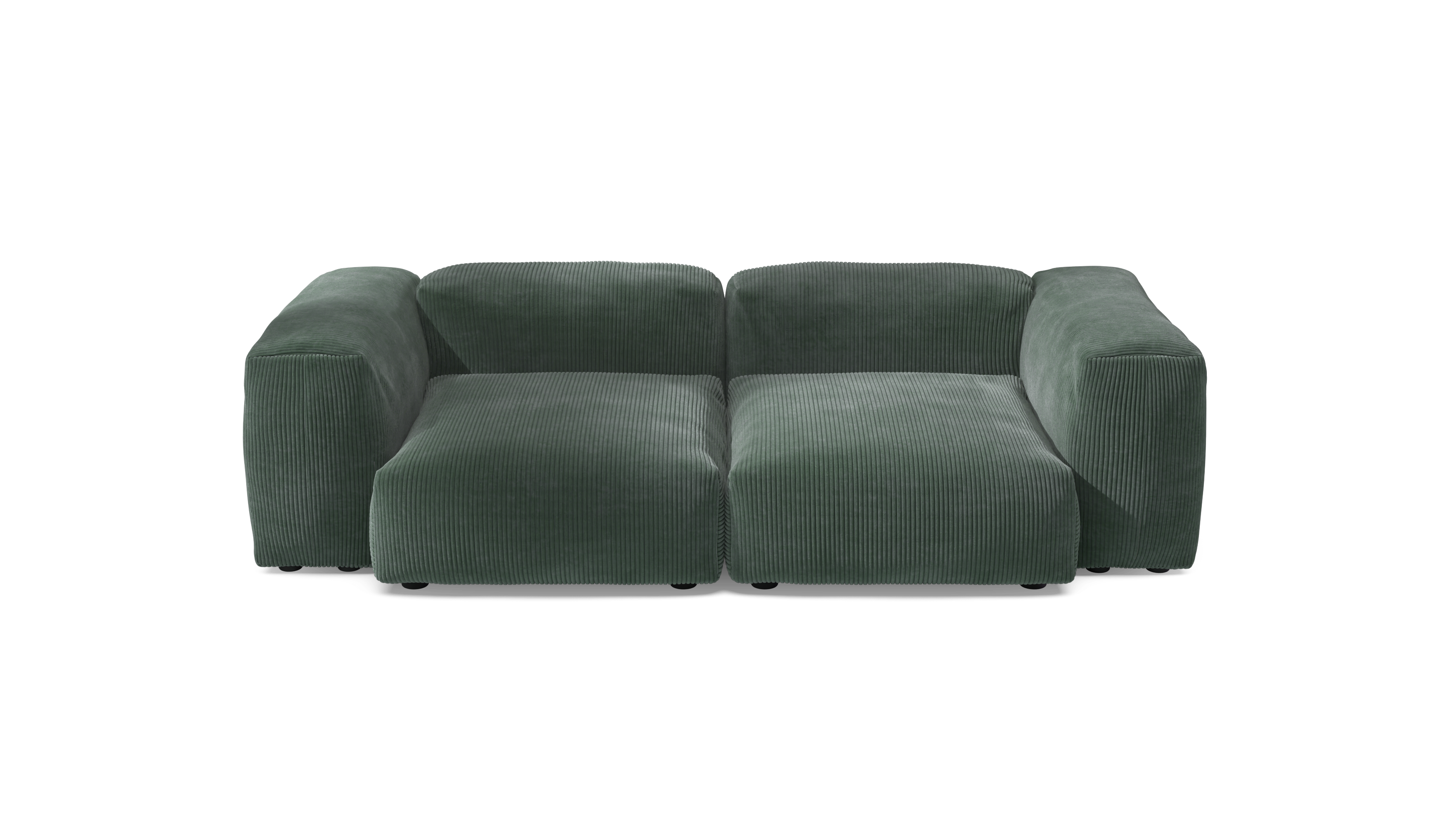 vetsak Sofa Set 02 Medium divano modulare velluto verde 230x115