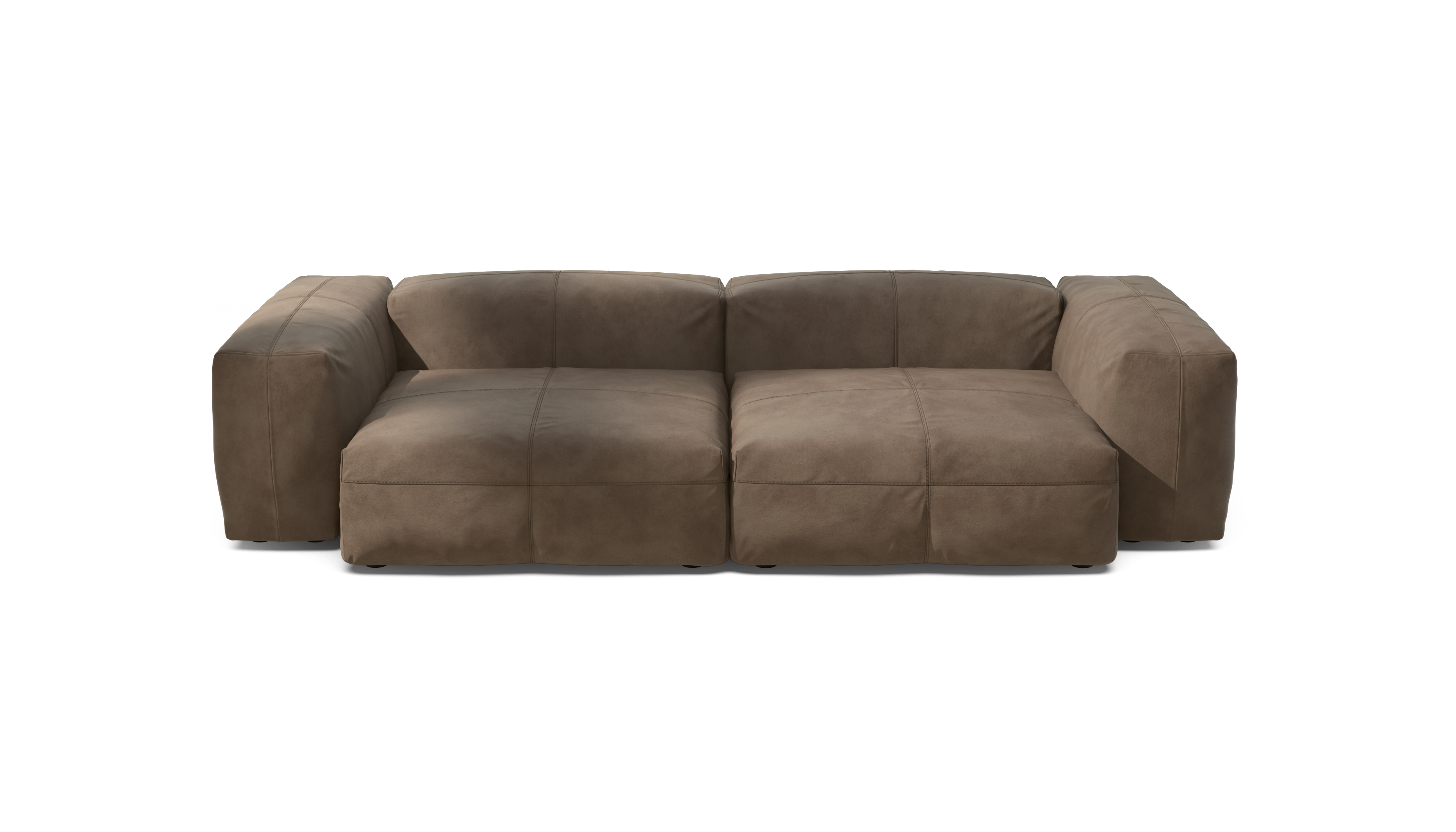 vetsak Sofa Set 02 Large divano Cacao in pelle 4 posti