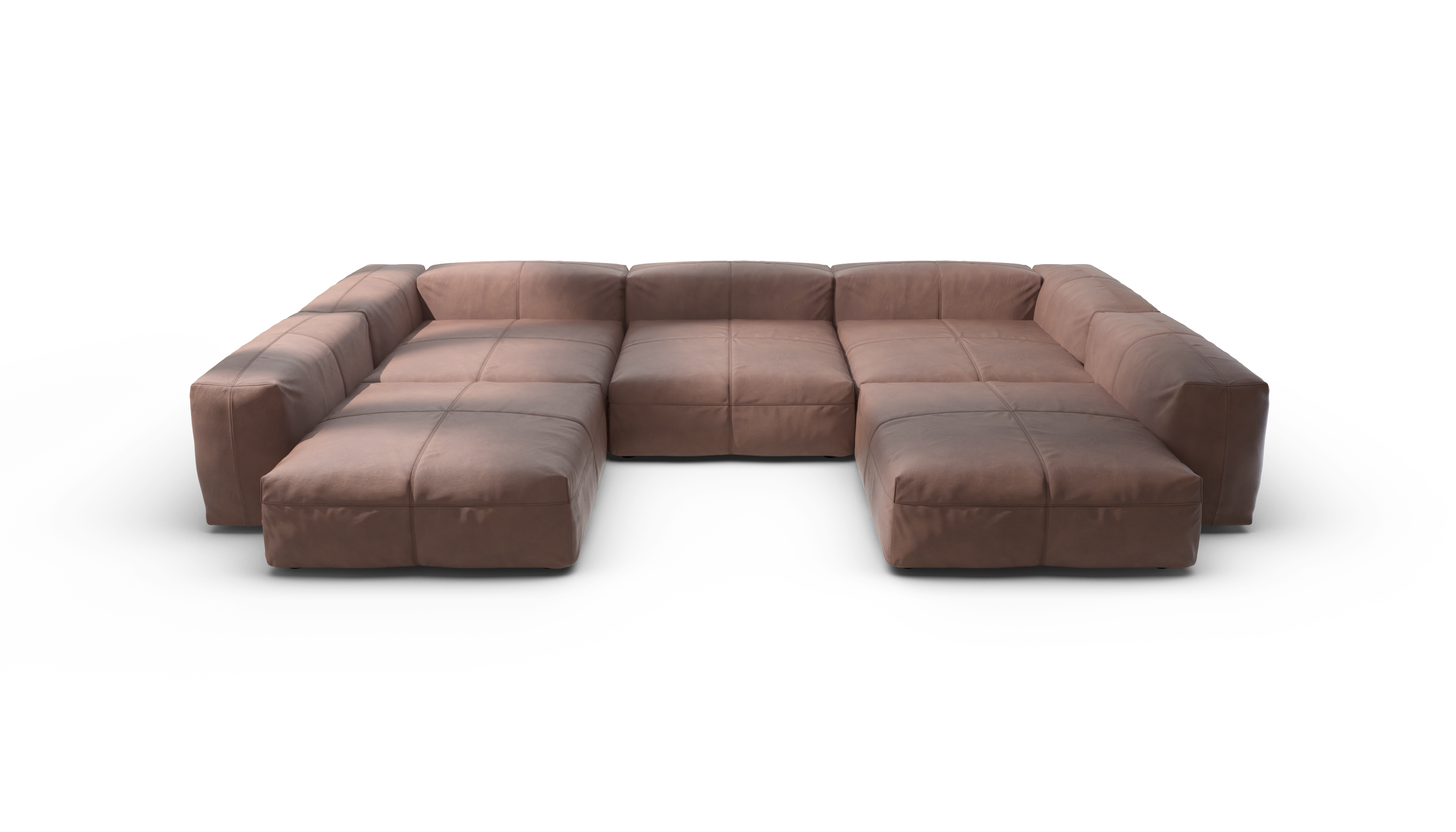 vetsak Sofa Set 06 divano modulare pelle Stone a U