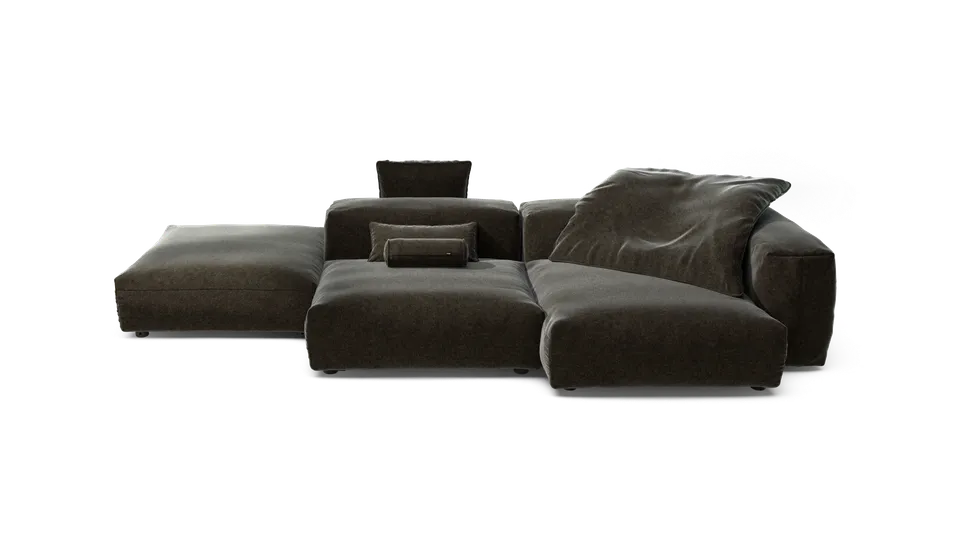 Vetsak Set 09 Island Suave divano modulare antracite 346 cm