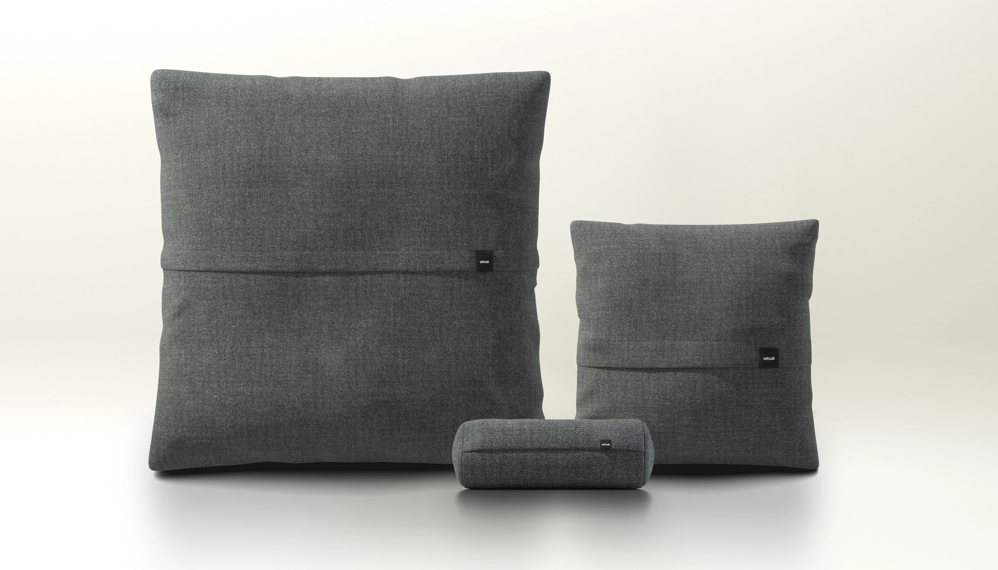 vetsak Pillow Set 2 set cuscini grigio piqué 2 pezzi