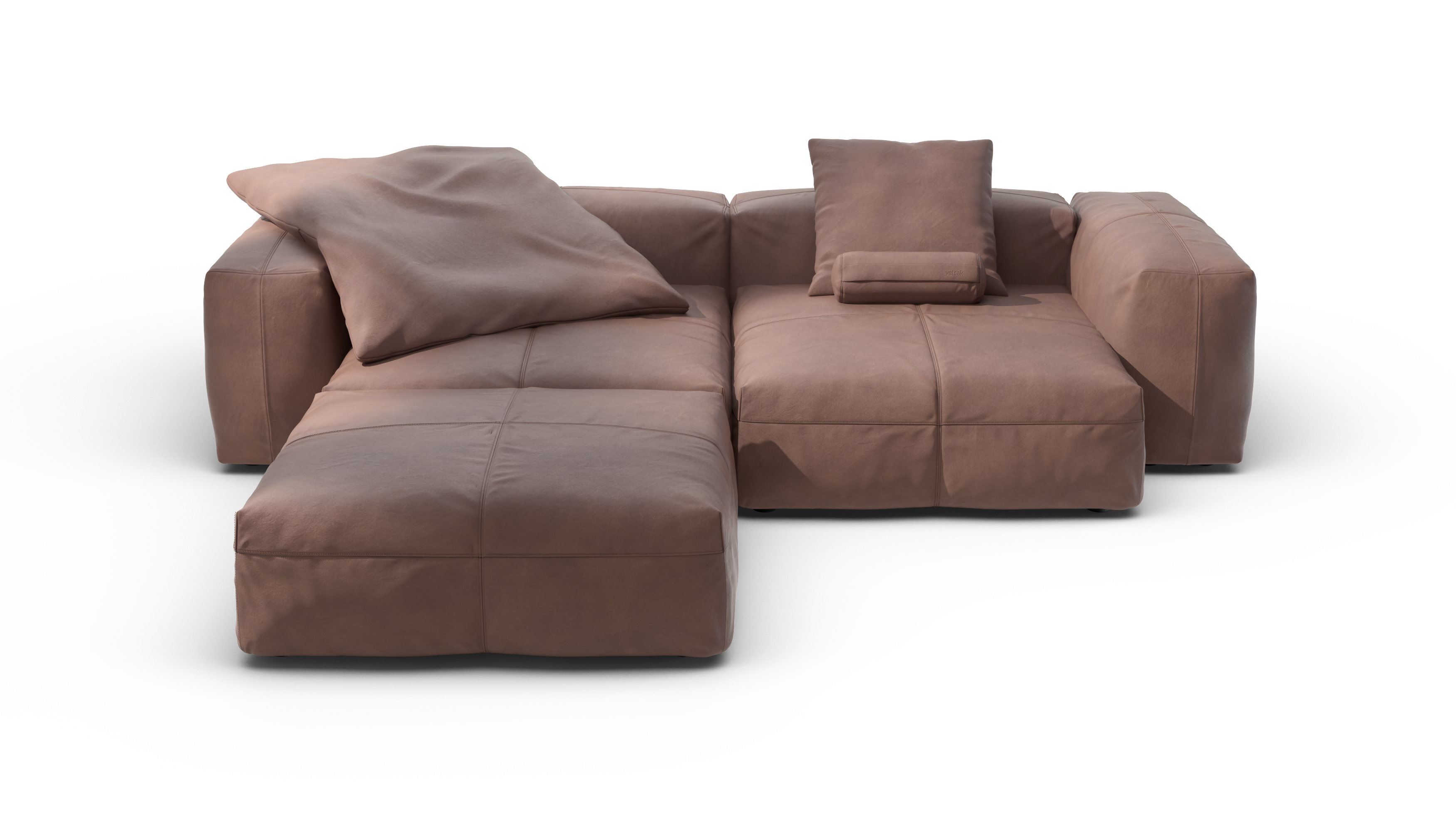 vetsak Sofa Set 03 divano modulare pelle stone 272x220
