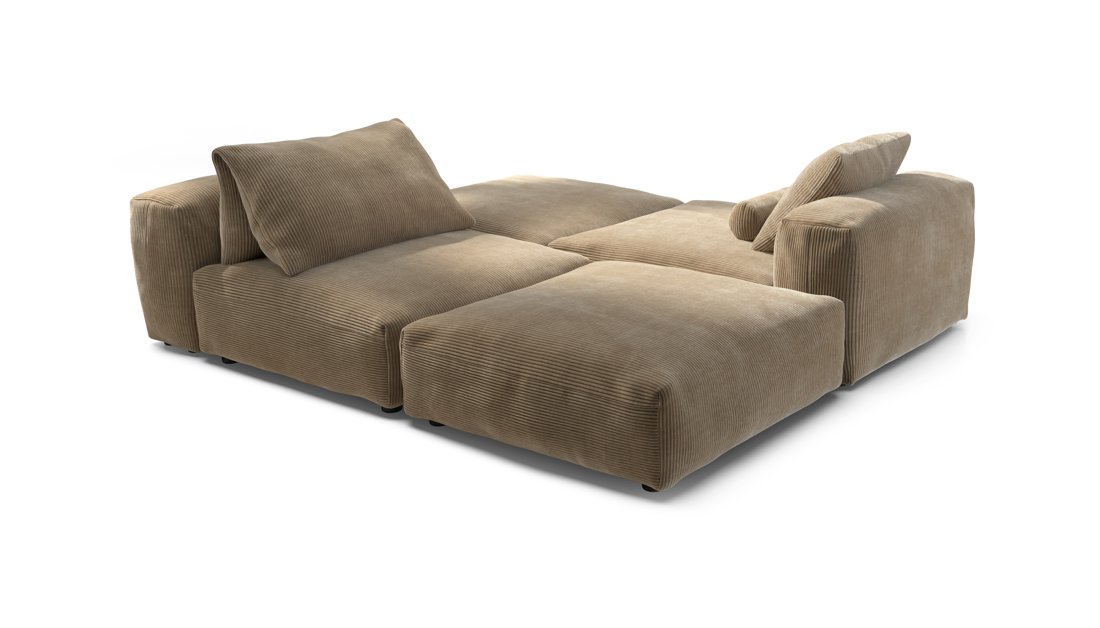 vetsak Sofa Set 08 Daybed divano isola velluto sabbia 210x241