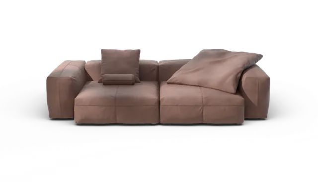 vetsak Sofa Set 02 Large divano modulare pelle stone 3,5 posti