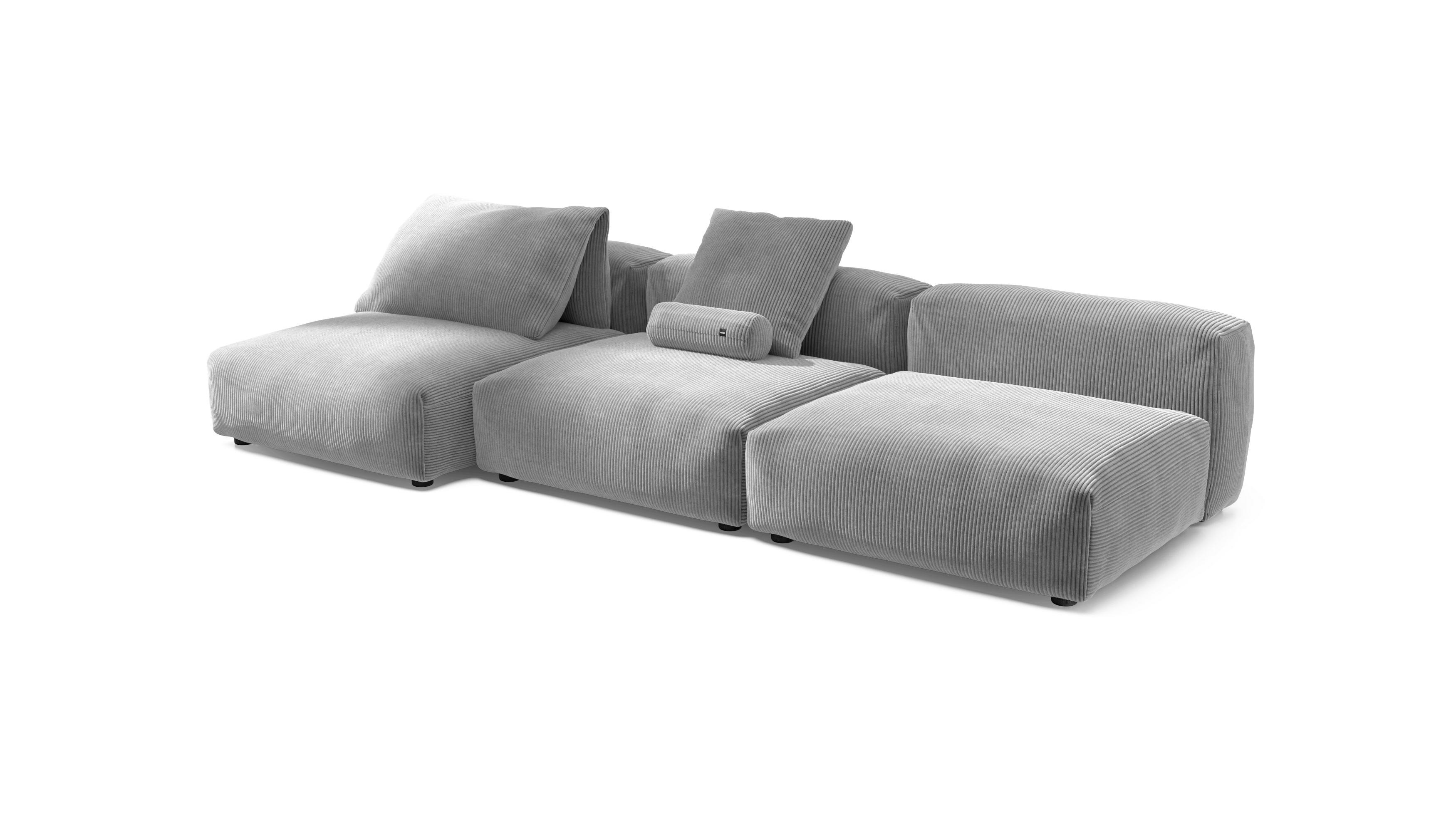 vetsak Sofa Set 04 divano modulare Cord Velour Grey