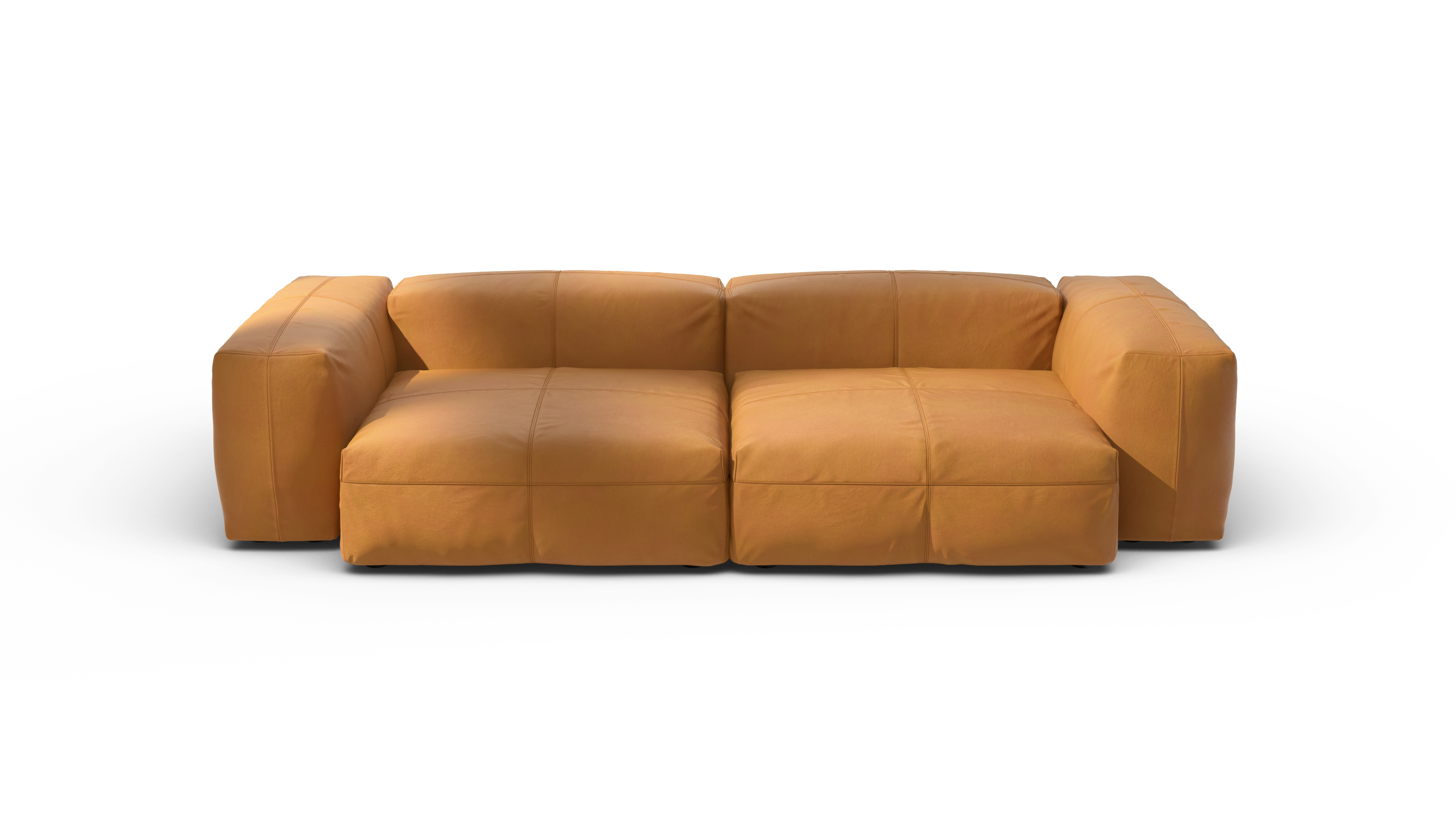 vetsak Sofa Set 02 Large divano pelle marrone 3,5 posti