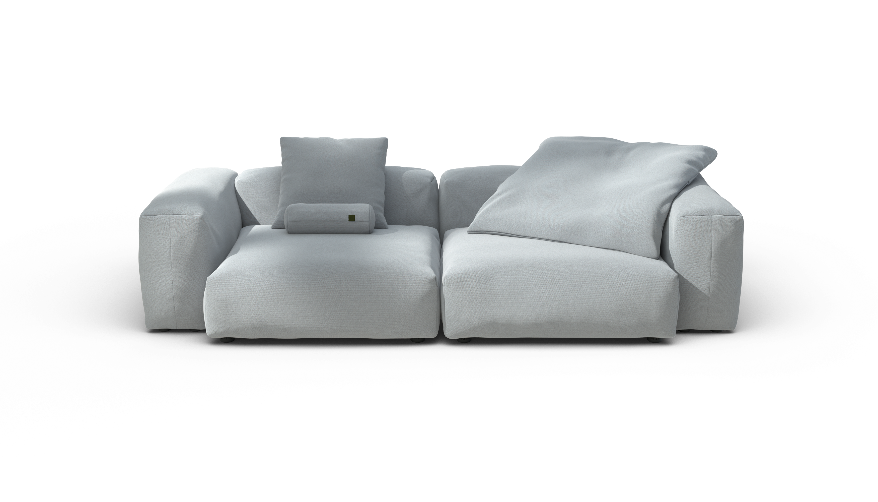 vetsak Sofa Set 02 Large divano modulare Pique turchese 4 posti