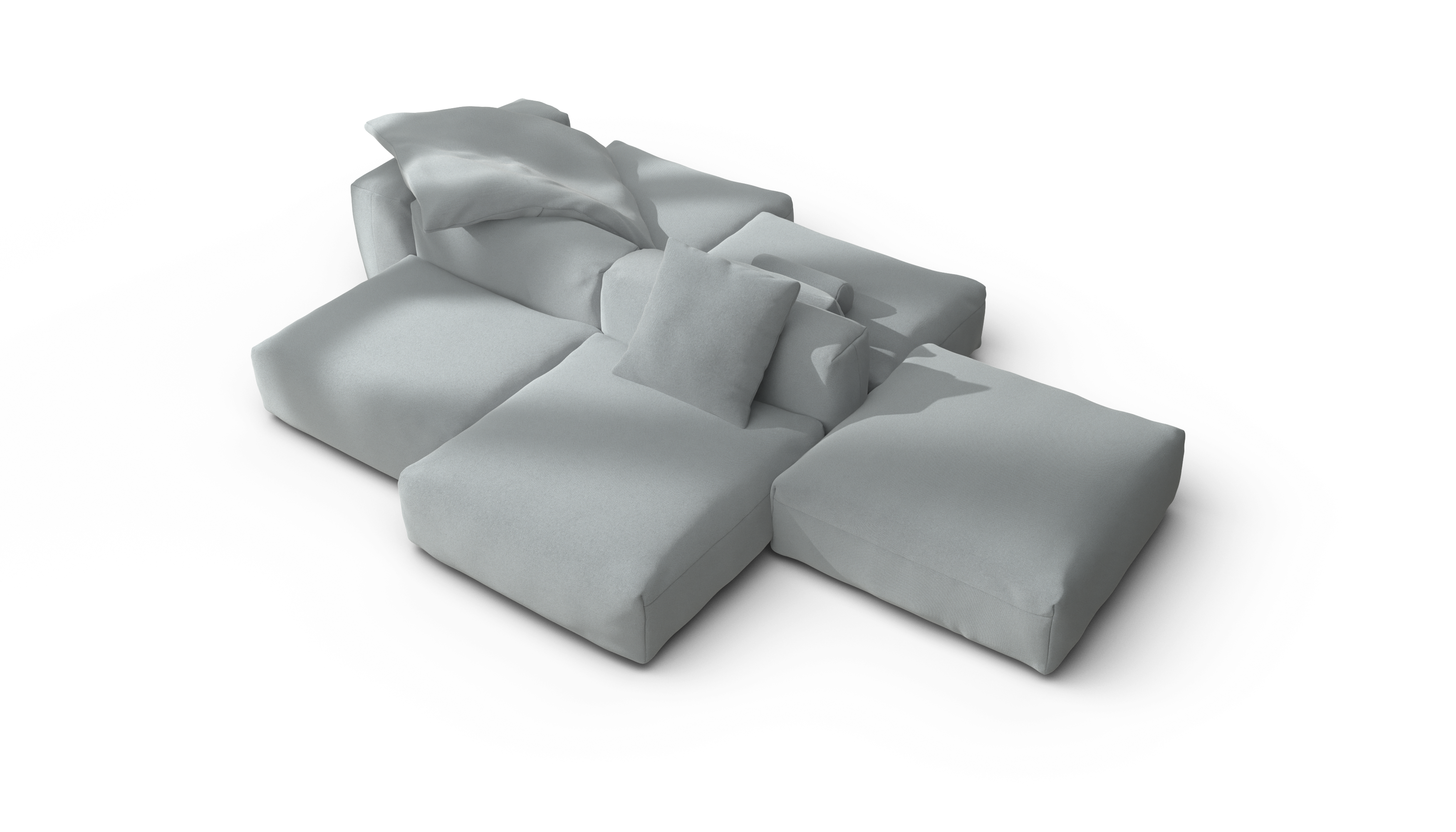 vetsak Sofa Set 09 The Island divano modulare turchese da esterno