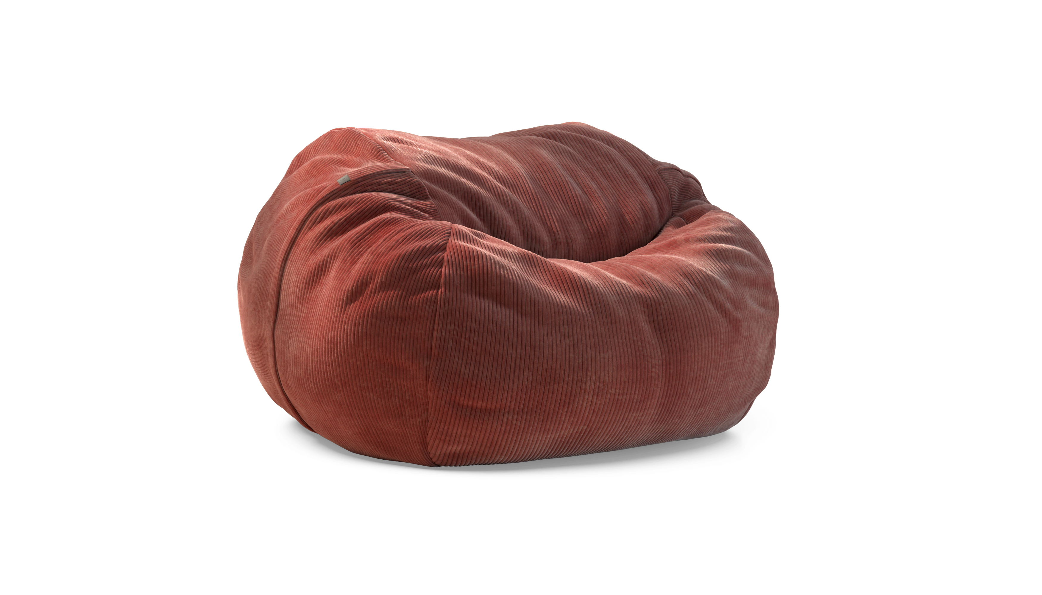 vetsak Beanbag Large pouf Cord Velour Brick sfoderabile