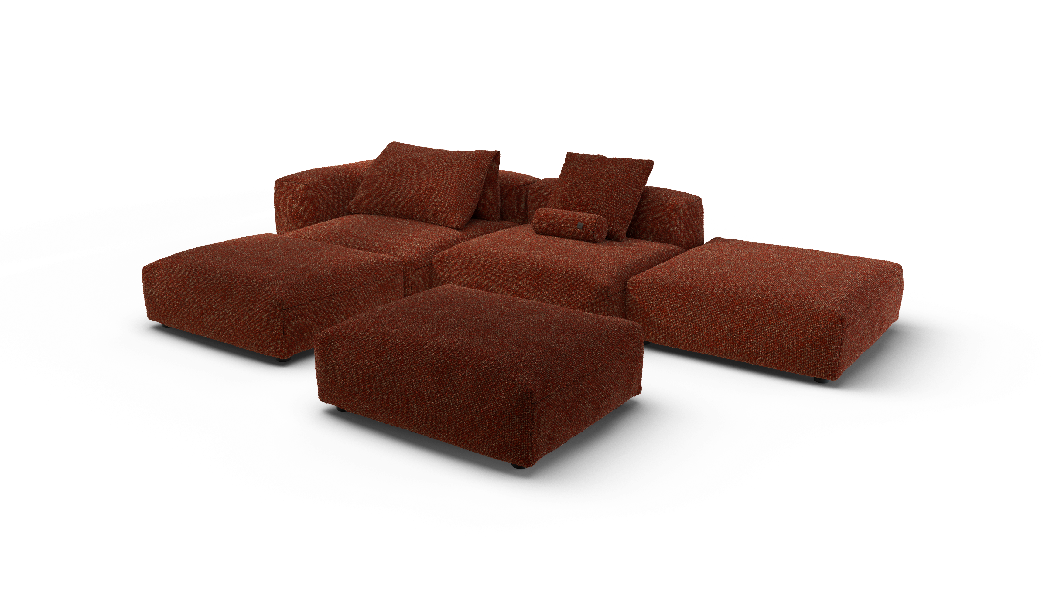 vetsak Sofa Set 09 The Island divano modulare 6 posti Nub Sienna