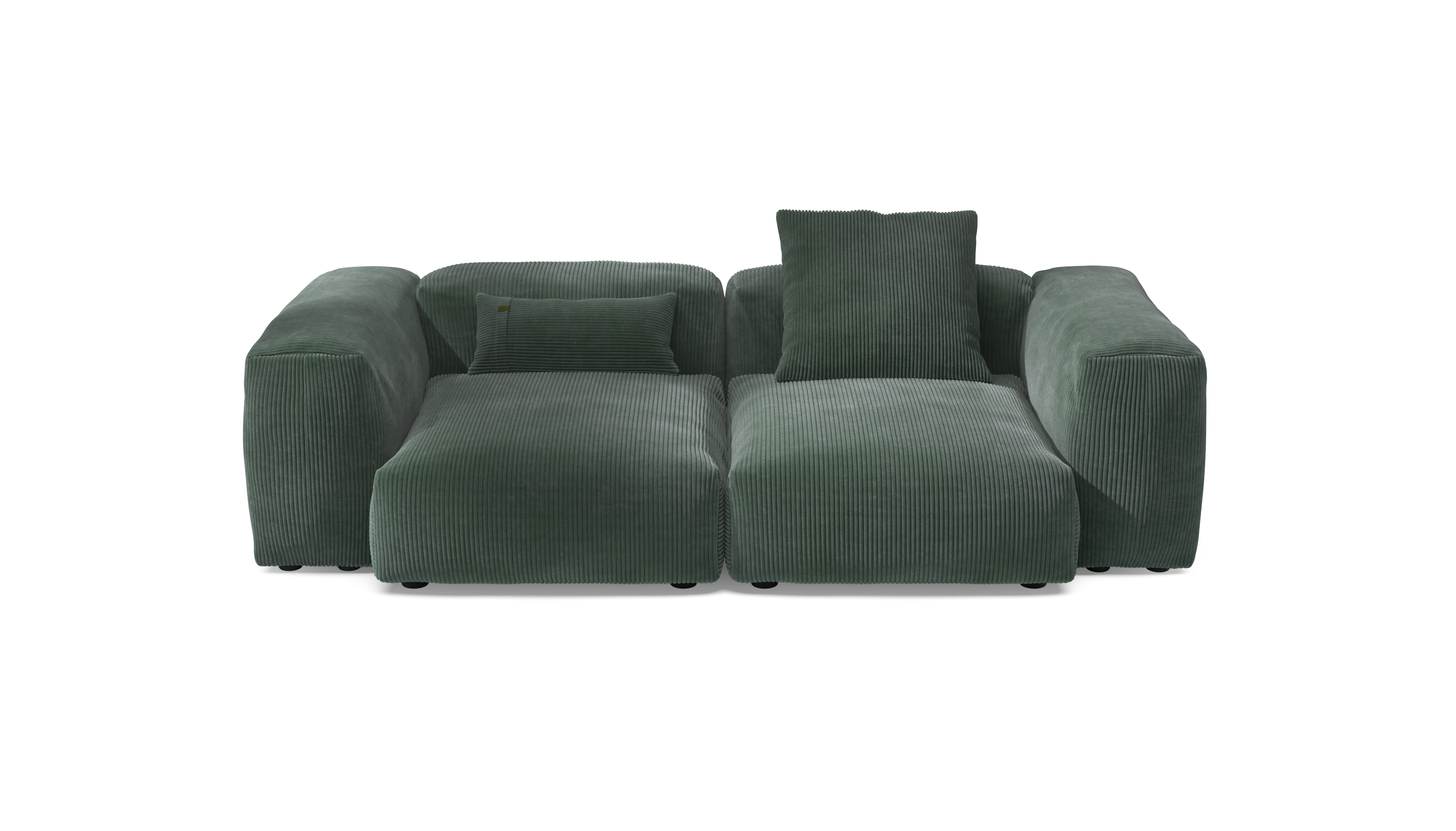 vetsak Sofa Set 02 Medium divano modulare velluto verde 230x115
