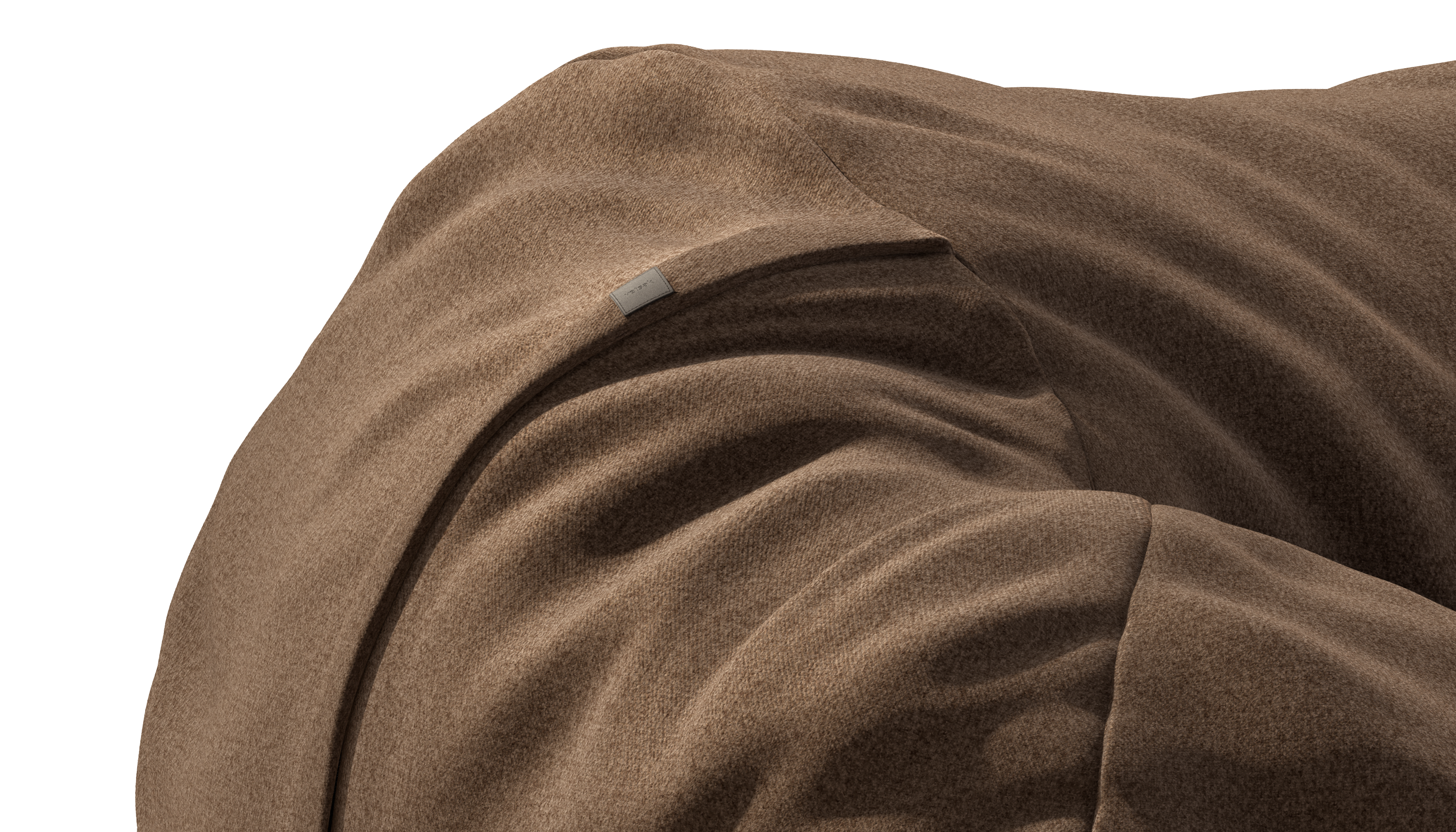 vetsak Beanbag Large pouf marrone tessuto pebble sagomato