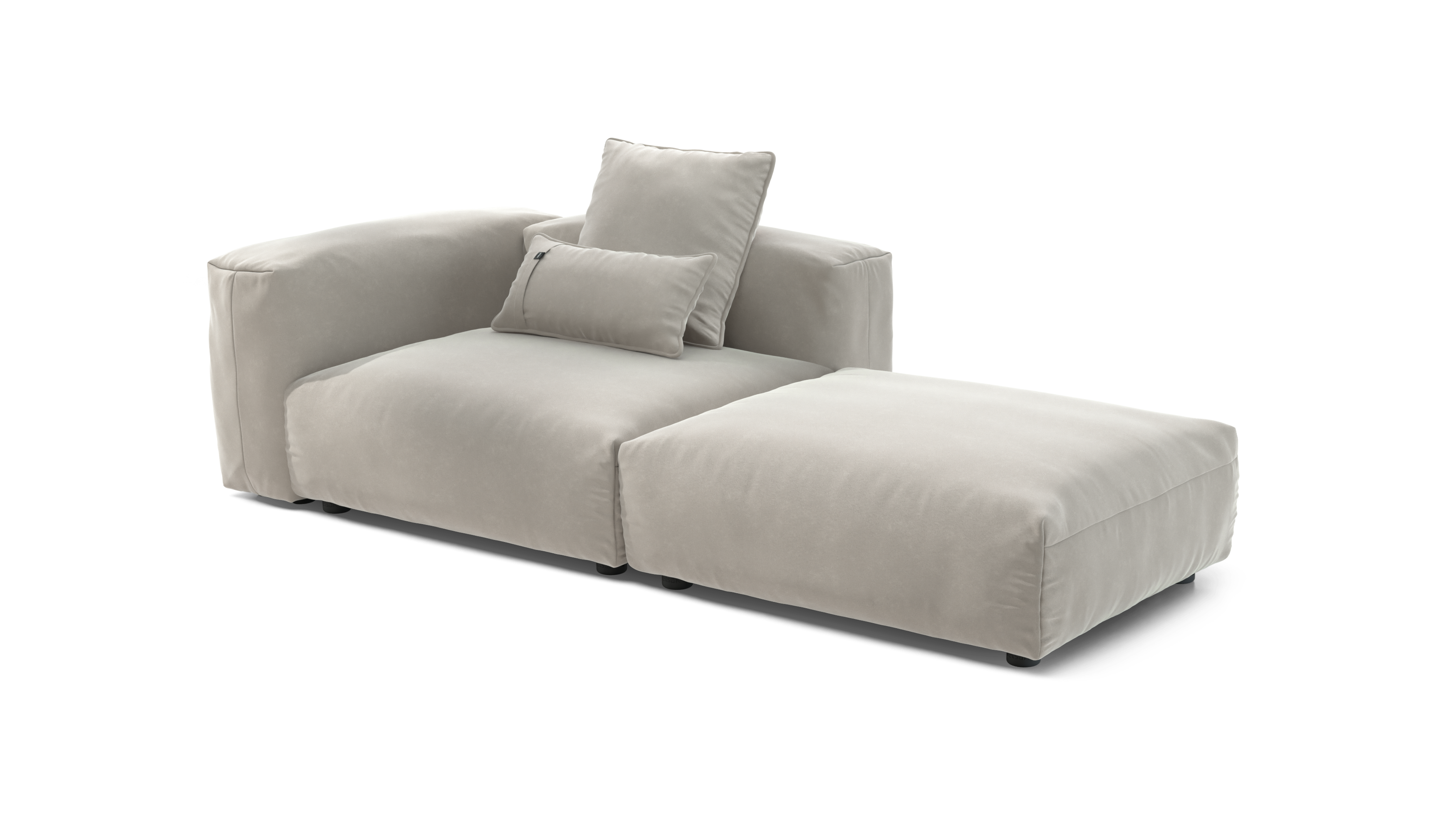 vetsak Set 01 L divano modulare argilla Suave 3,5 posti