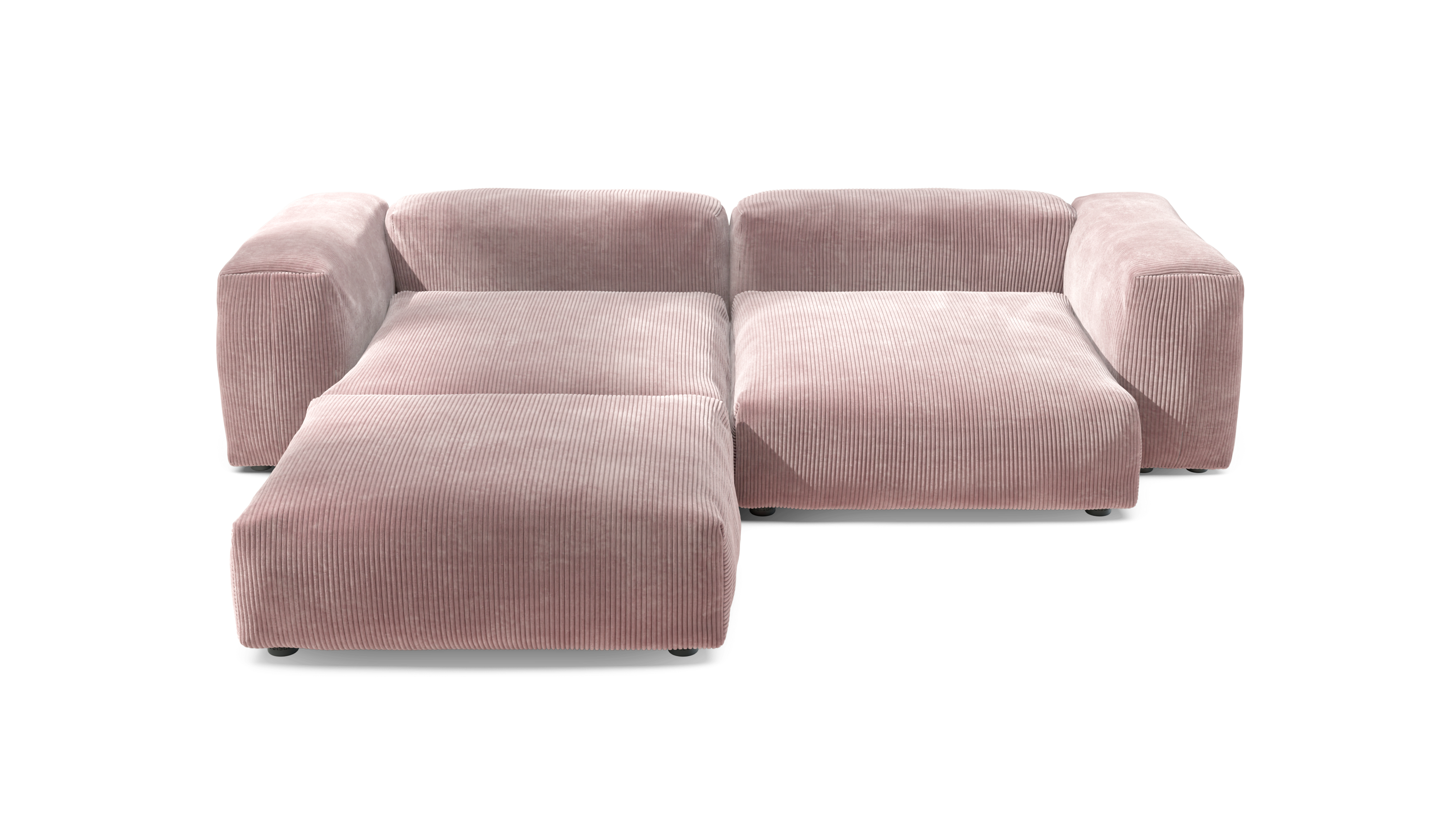 vetsak Sofa Set 03 divano angolare Cord Velour rosa 272x220